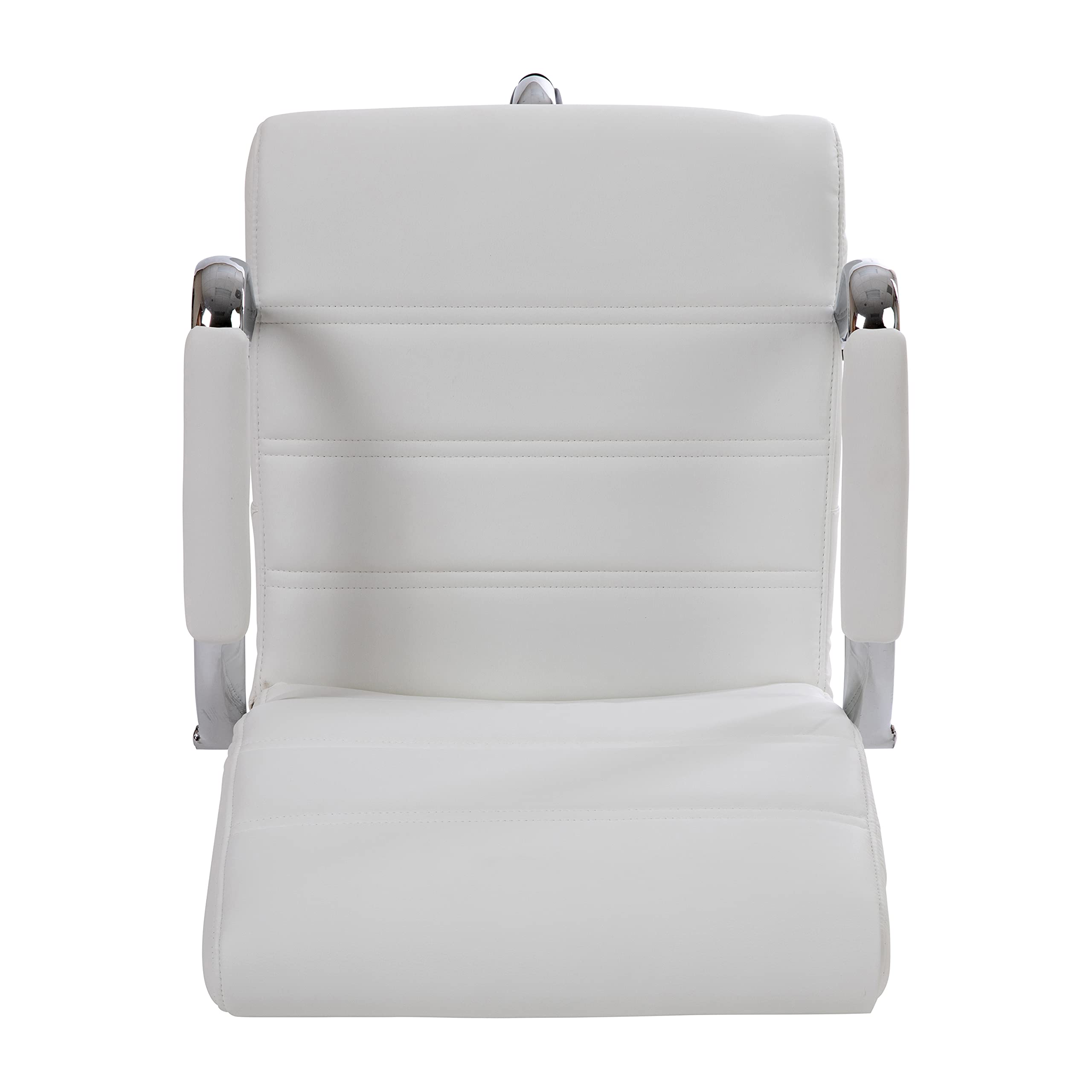 Whitney Mid-Back Swivel LeatherSoft Office Chair with Foot Ring - Adjustable Drafting Chair for Home & Office