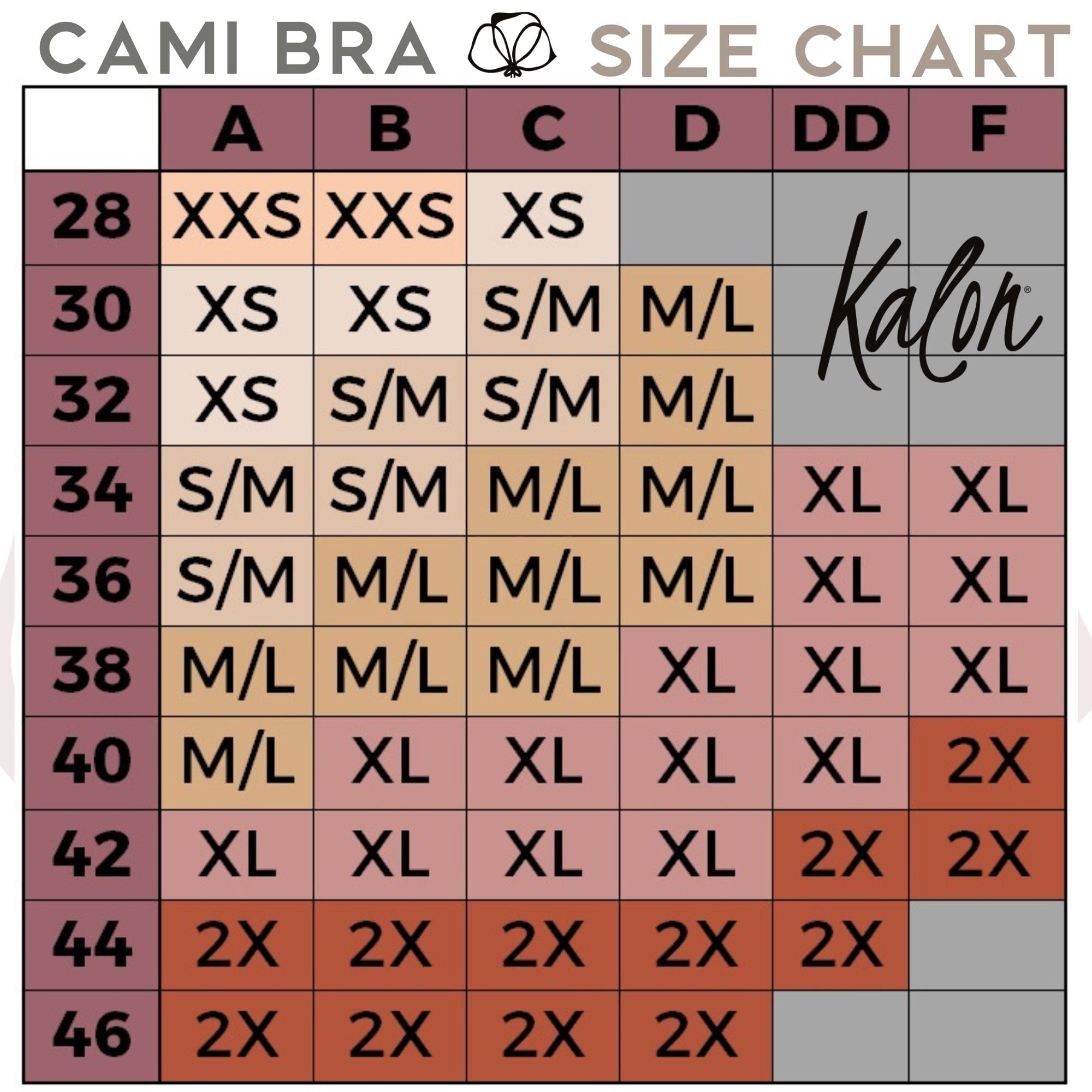 Kalon 4 Pack Women's Seamless Wireless Cami Bras with Removable Pads - Soft Nylon Spandex Comfort Bras for Everyday Wear, Layering & Lounge