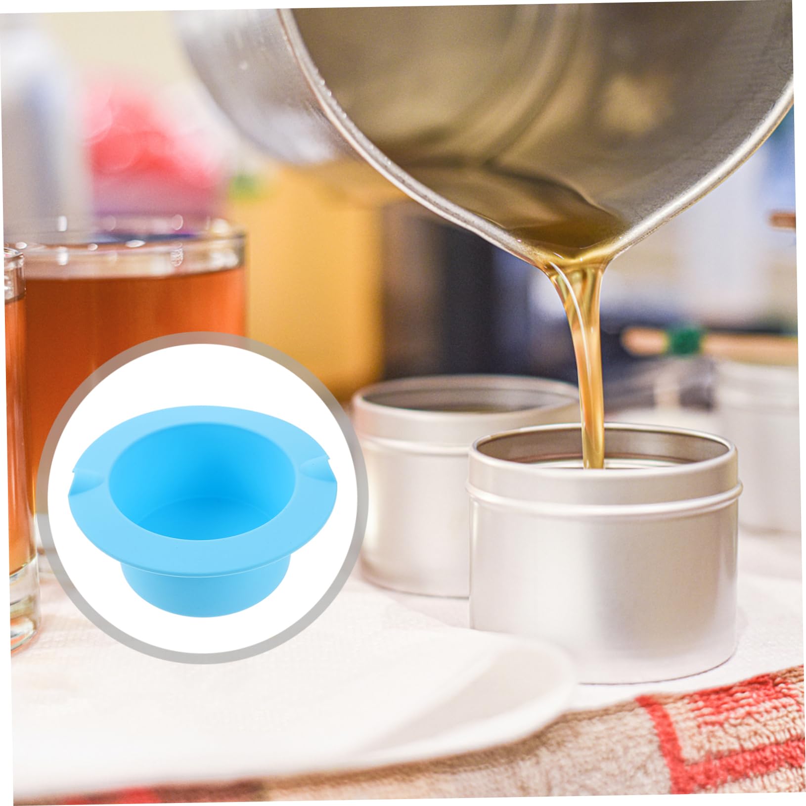 5-Pack Silicone Wax Melting Bowls - Reusable Wax Warmer Liner & Inner Pot for Wax Heaters - Non-Stick, Easy to Clean - Perfect for DIY Candle Making, Waxing, and Beauty Salon Use