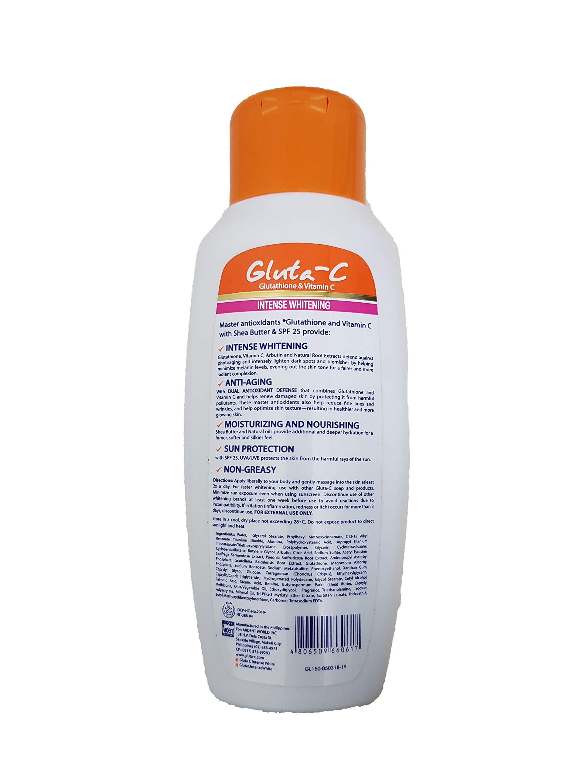 Winlip Gluta-C Intense Whitening & Moisturizing Body Lotion for Dry Skin - Brightens, Hydrates & Evens Skin Tone | Perfect for Daily Use, Post-Sun Care & Nighttime Skincare Routine