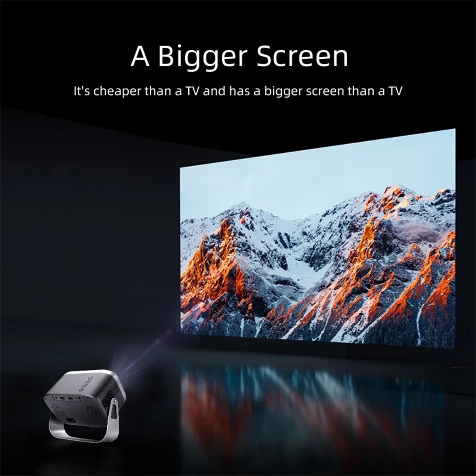 Mini Projector with Smart TV Sync - 4K LED Movie Projector, Portable WiFi Bluetooth Full HD 1080P Support for Android Phone - Perfect for Home Cinema, Travel, Camping & Outdoor Movie Nights