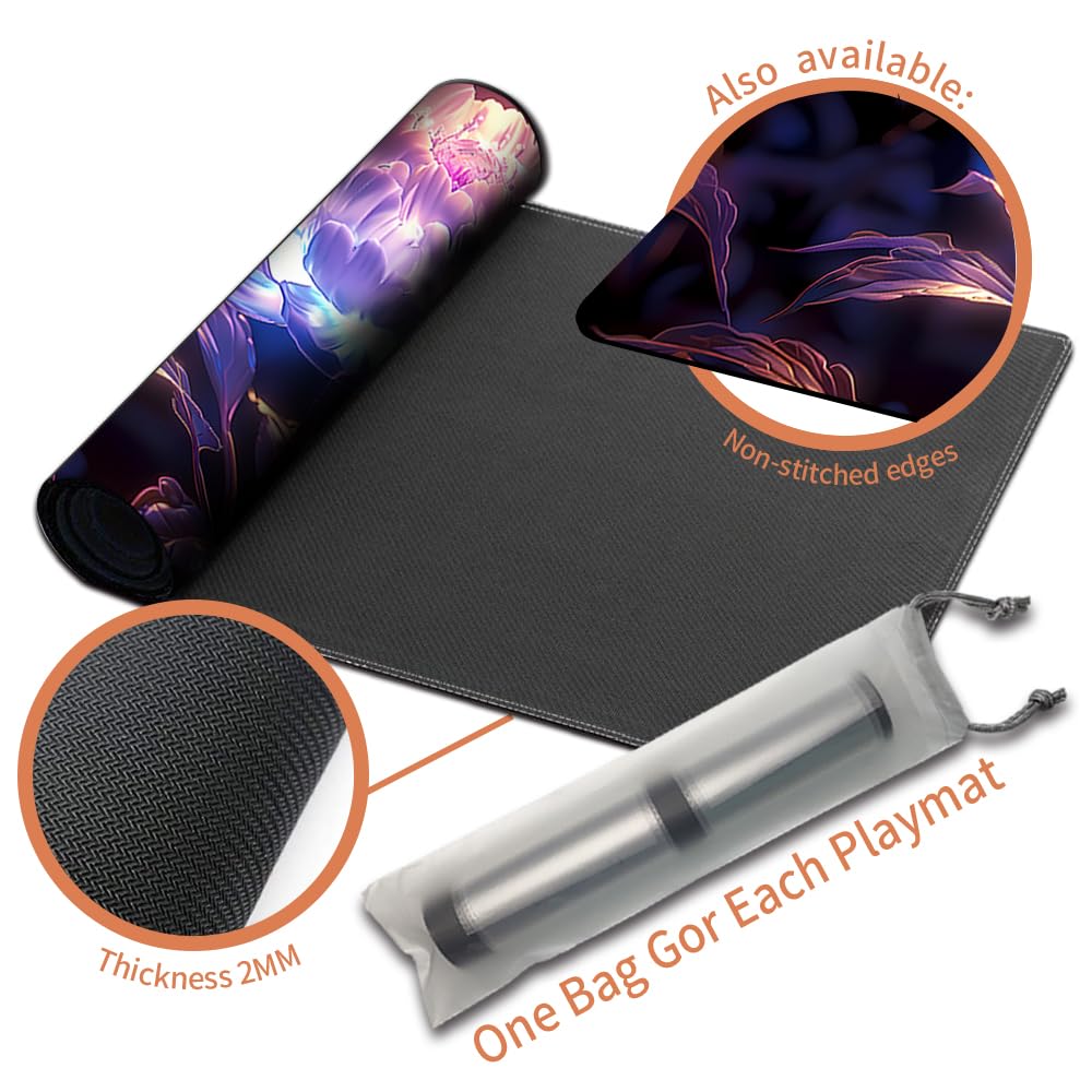 Premium MTG Playmat with Waterproof Bag - Stitched Edges for TCG Card Game Enthusiasts - Ideal for Magic: The Gathering, Yu-Gi-Oh, and Pokemon - Perfect for Game Nights, Tournaments, and Home Play