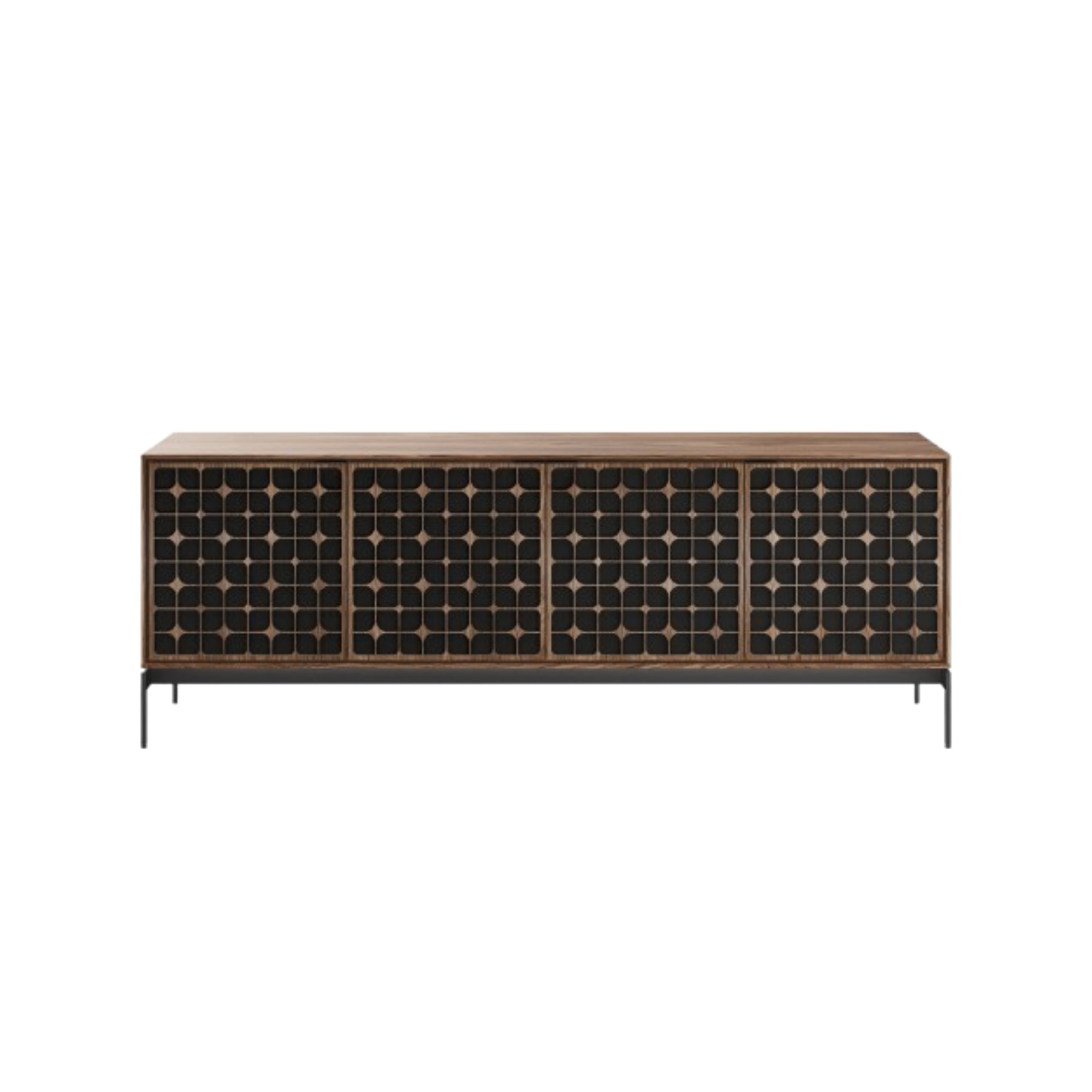 BDI 8709 Constellation Media Console With Base - Modern TV Stand for Living Room, Home Theater & Entertainment Centers - Durable Wood & Metal Design for 4K & Smart TVs