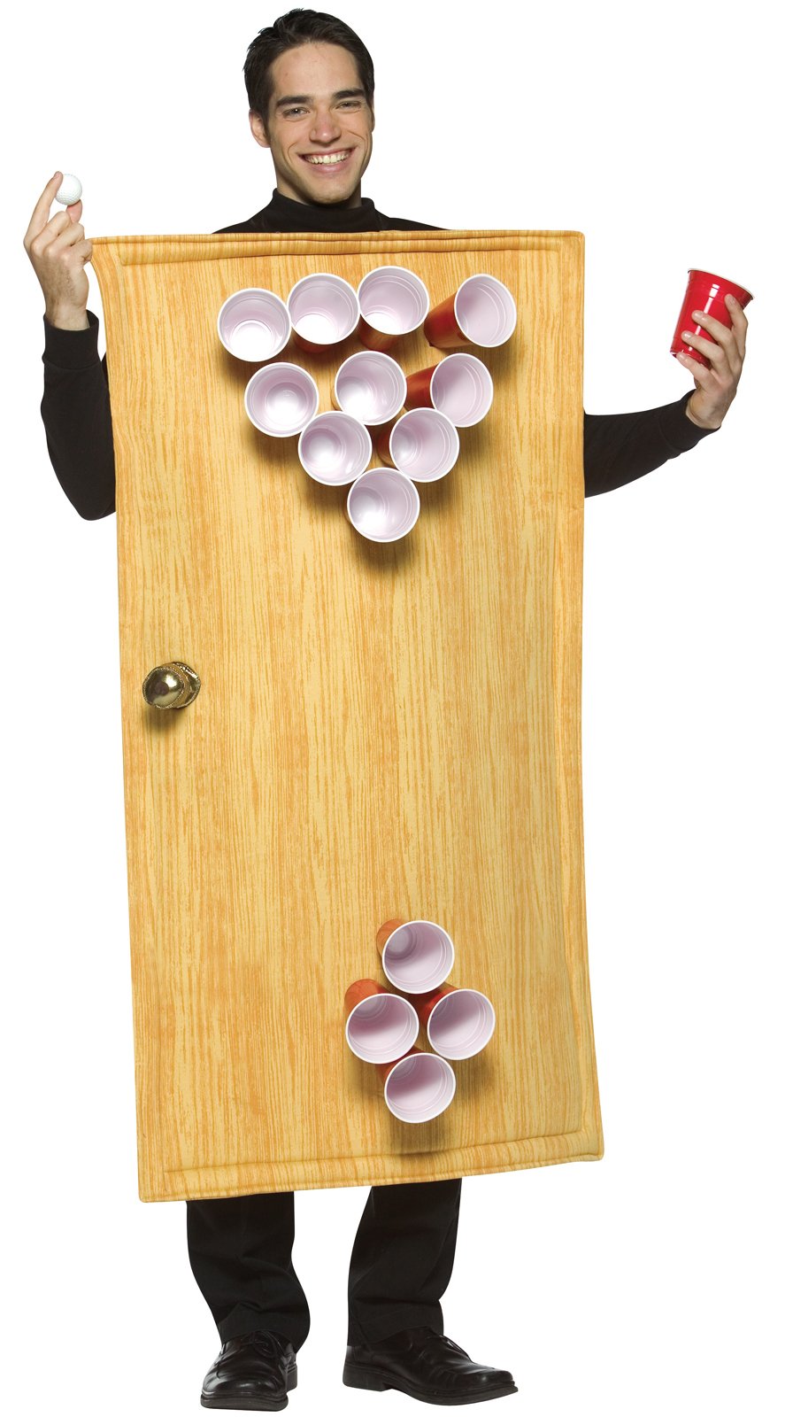 Rasta Imposta Beer Pong Costume with 14 Cups - Fun Adult Party Outfit for Halloween, College Parties & Game Nights