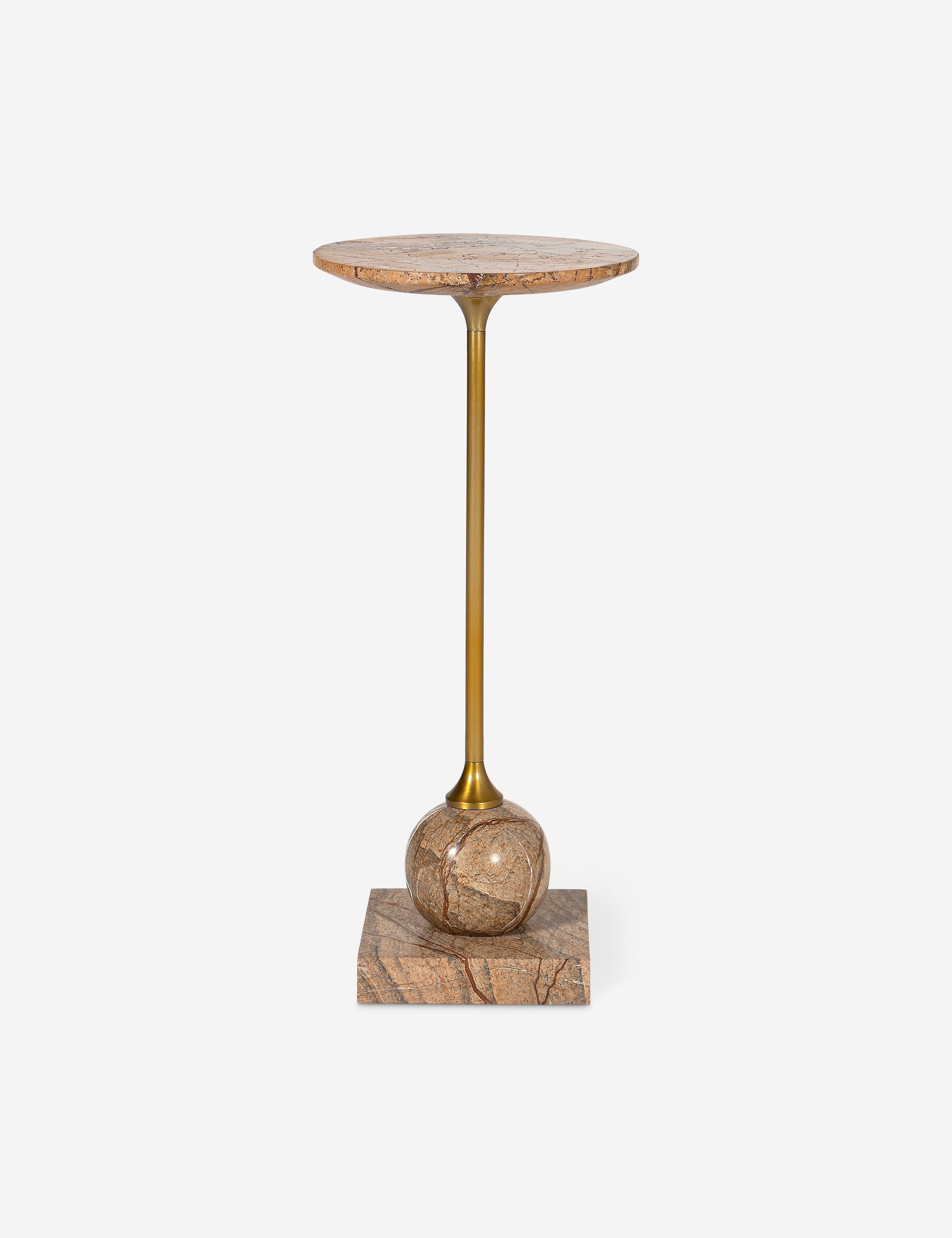 Round Side Table - Modern Accent End Table for Living Room, Bedroom & Patio - Stylish Small Coffee Table with Sturdy Metal Base - Perfect for Home Decor & Small Spaces