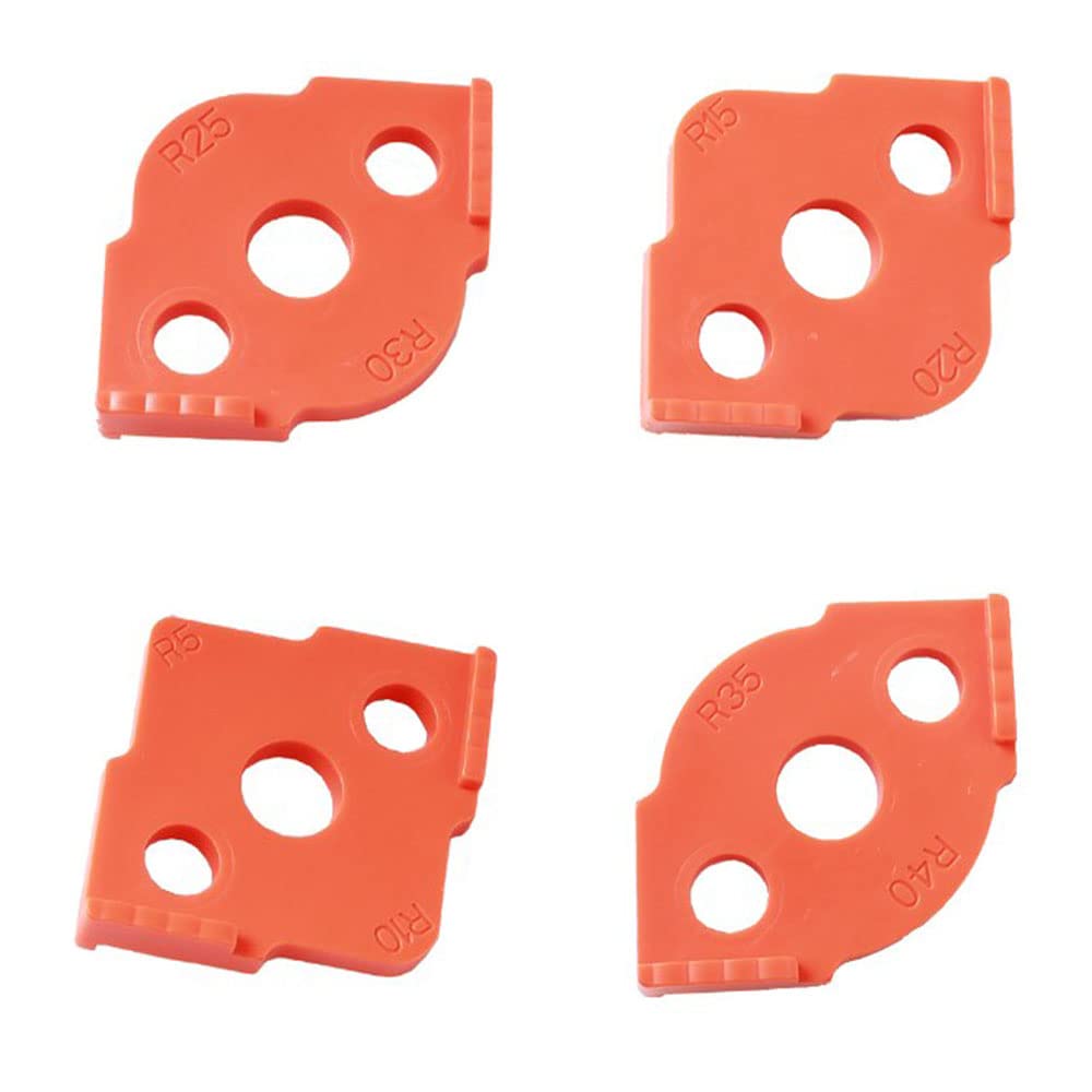 4-Piece ABS Router Template Kit with Corner Routing Guides - CNC Woodworking Templates for Fast & Precise Drilling - Perfect for DIY Carpentry, Furniture Making & Home Renovation Projects