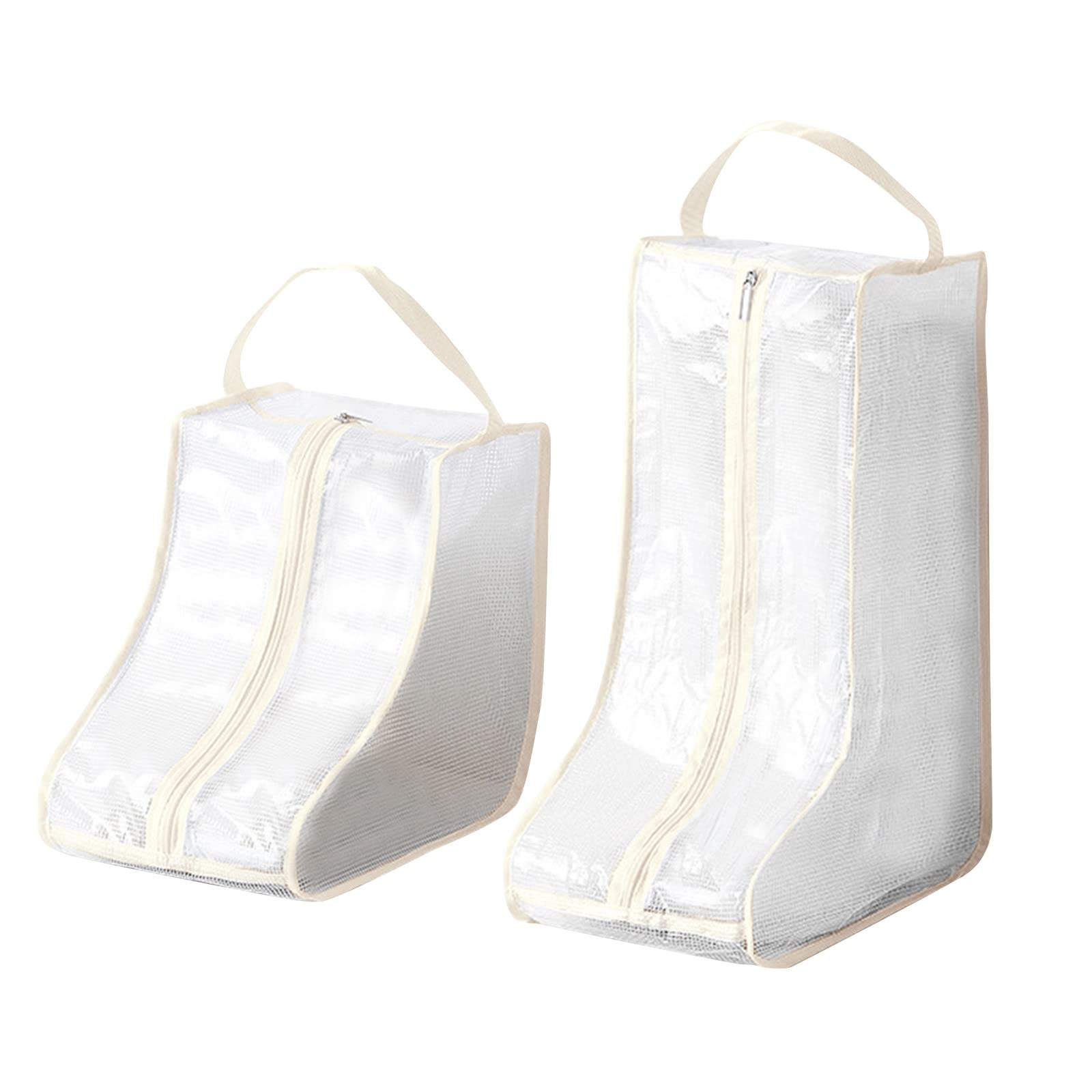 Ornament Storage Bags & Boot Protective Covers - Reusable Travel Shoe Bags for Organization (Beige, One Size) | Perfect for Seasonal Decor Storage, Shoe Protection During Travel & Closet Organization