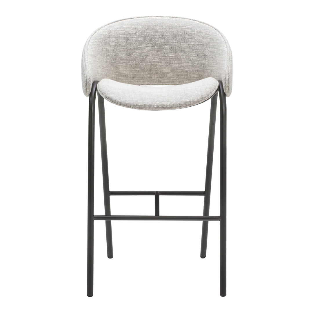 Modern Folium Bar Stool - Adjustable Height Kitchen Island Stool with Backrest, Comfortable Counter Stool for Dining Room, Bar & Home Decor