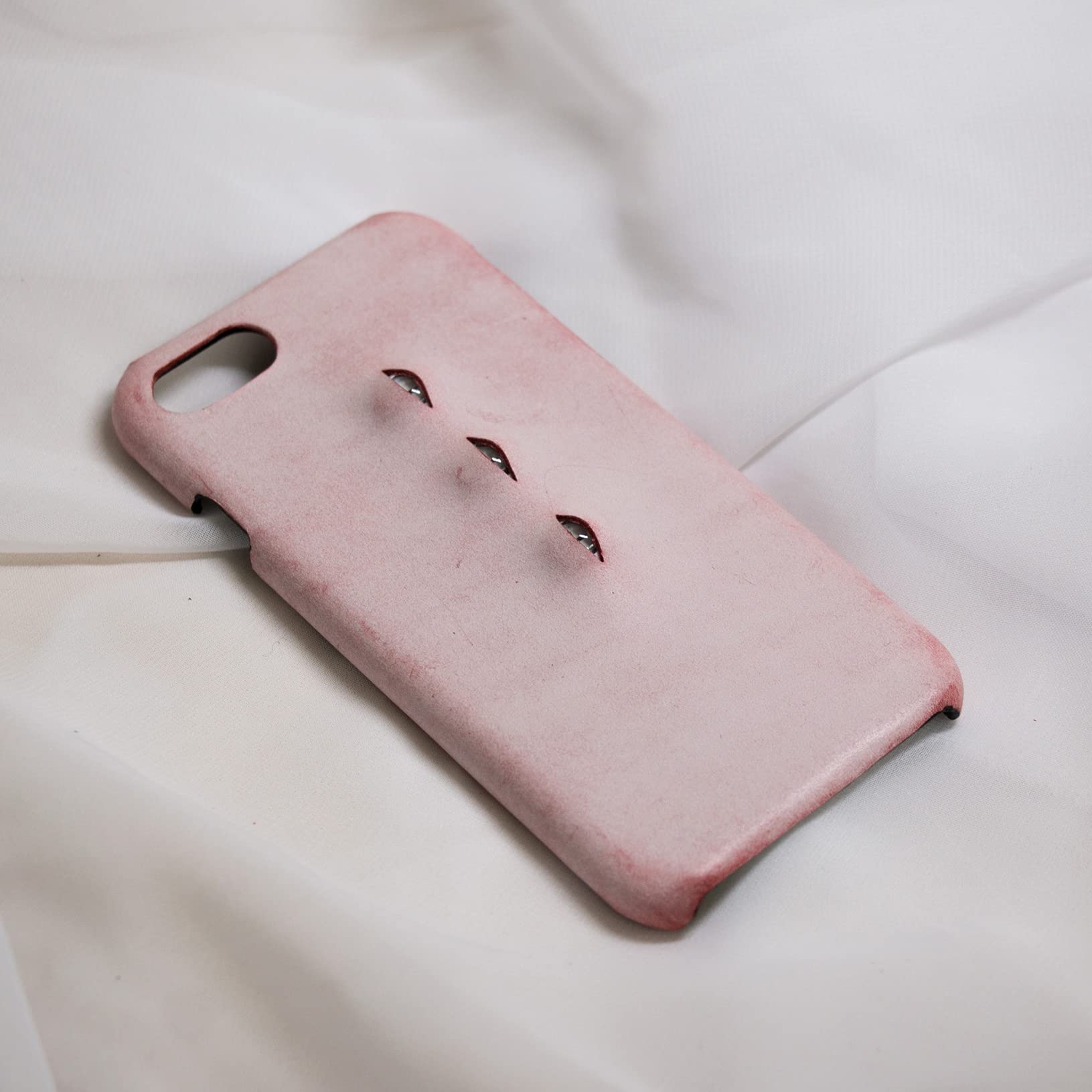 Evil Eyes Genuine Leather Phone Case - Custom Protective Cover for iPhone & Android (B-Eye-Gray) - Perfect for Daily Use, Travel & Gift Giving