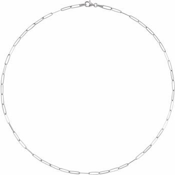 14K Gold 2.6mm Paperclip Chain Necklace - 20 Inch Dainty Layering Jewelry for Women, Perfect for Everyday Wear & Gift Giving