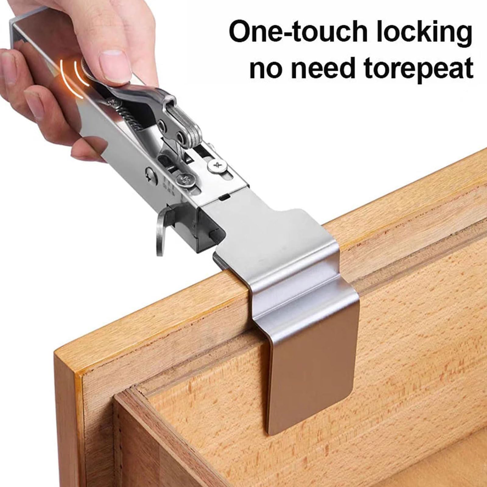 Adjustable Quick-Release Drawer Clamps - 2 Pack Heavy Duty One-Touch Fixing Clamps for Cabinet Panel Installation, Woodworking, and DIY Furniture Projects - Perfect for Home Repair & Workshop Use