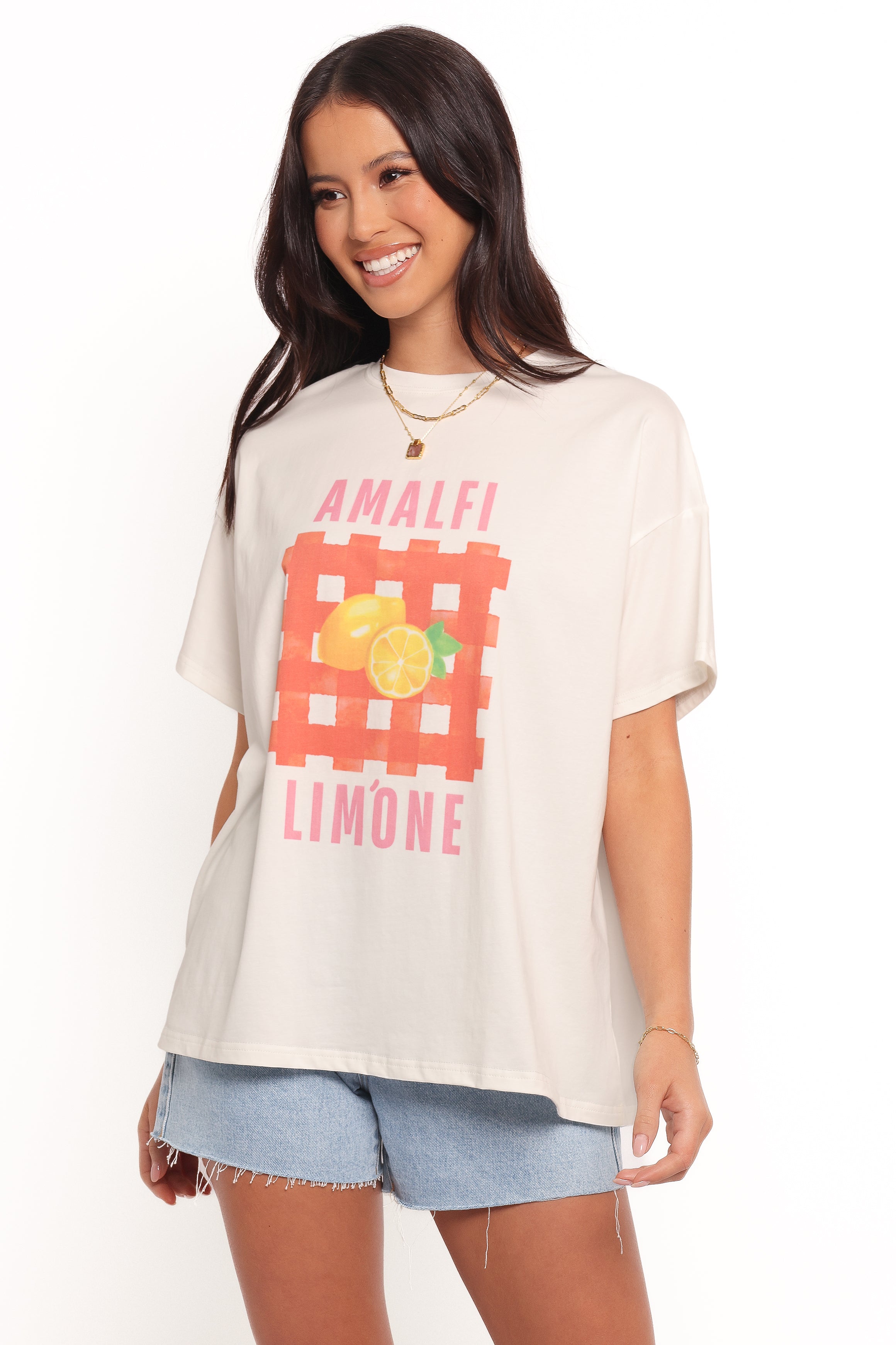 Cici Tee Amalfi - Women's Casual Short Sleeve T-Shirt | Soft Cotton Blend | Summer Beach Vacation Outfit