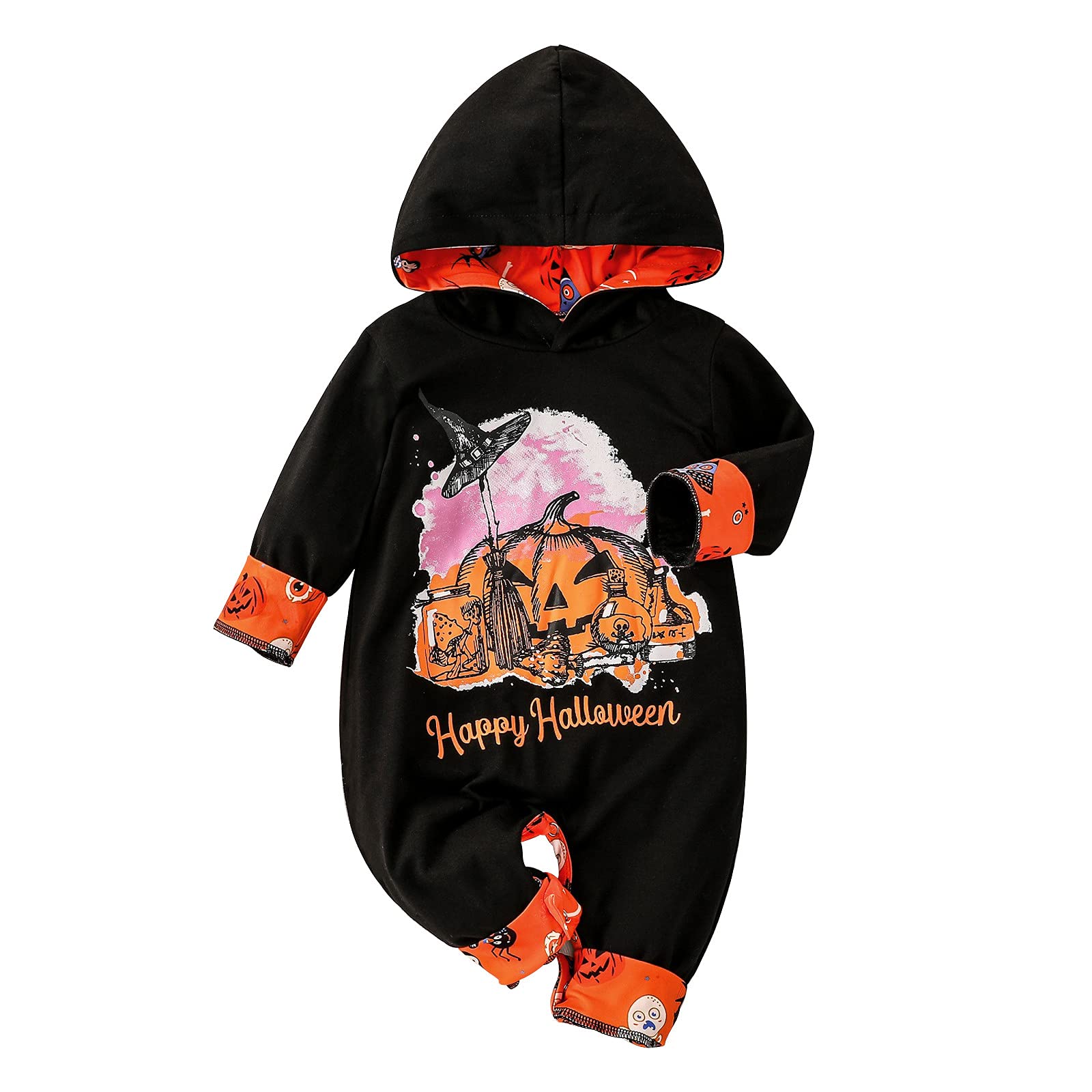 My First Halloween Costume - Unisex Baby Pumpkin Romper Hooded Jumpsuit for Boys & Girls | Perfect for Halloween Parties, Photo Shoots & Trick-or-Treating