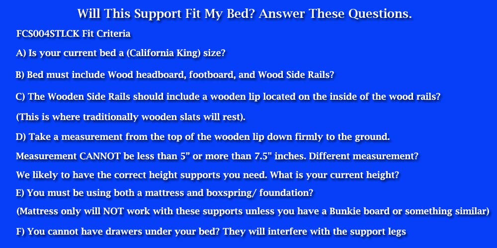 Heavy Duty Low Profile Center Supports for Headboard & Footboard with Wooden Rails - Adjustable Glide 12 Legs for California King Bed | Sturdy Bed Frame Reinforcement for Enhanced Stability & Support