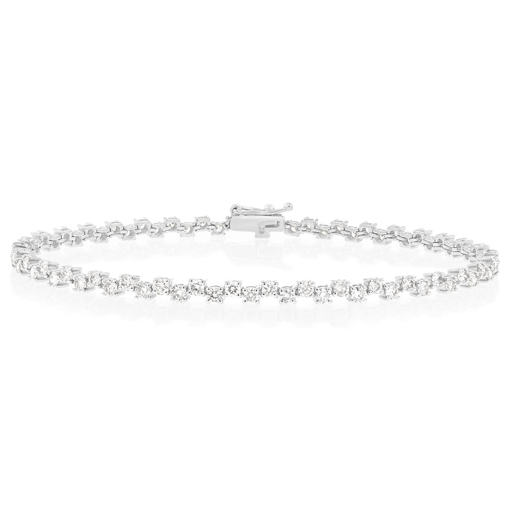 2 Carat Diamond Tennis Bracelet in 10K White Gold - Elegant Jewelry for Women, Perfect for Weddings, Anniversaries & Special Occasions