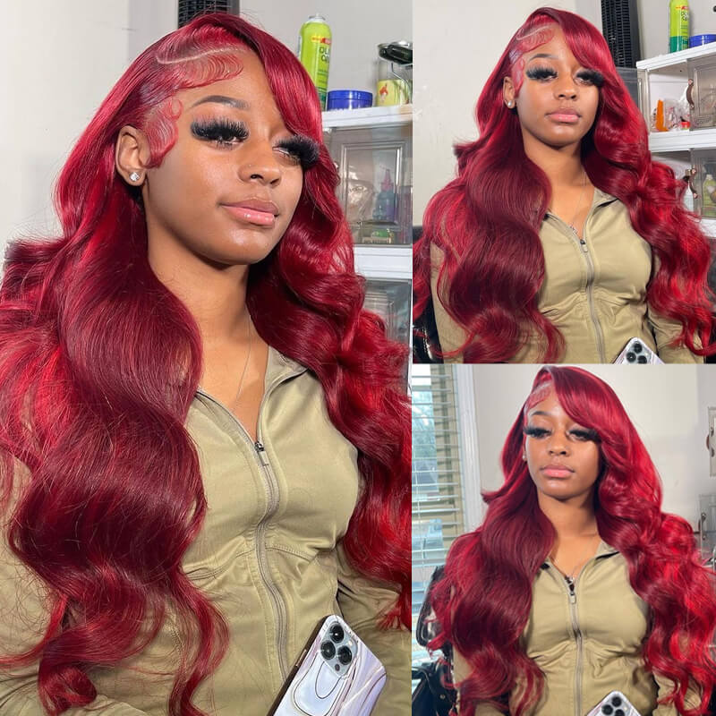 Eullair 28 Inch Body Wave Human Hair Wig with 13x4 Lace Frontal - Natural Wavy Colored Wig for Fall | Affordable & Cost-Effective Choice | Perfect for Daily Wear, Cosplay, and Special Occasions