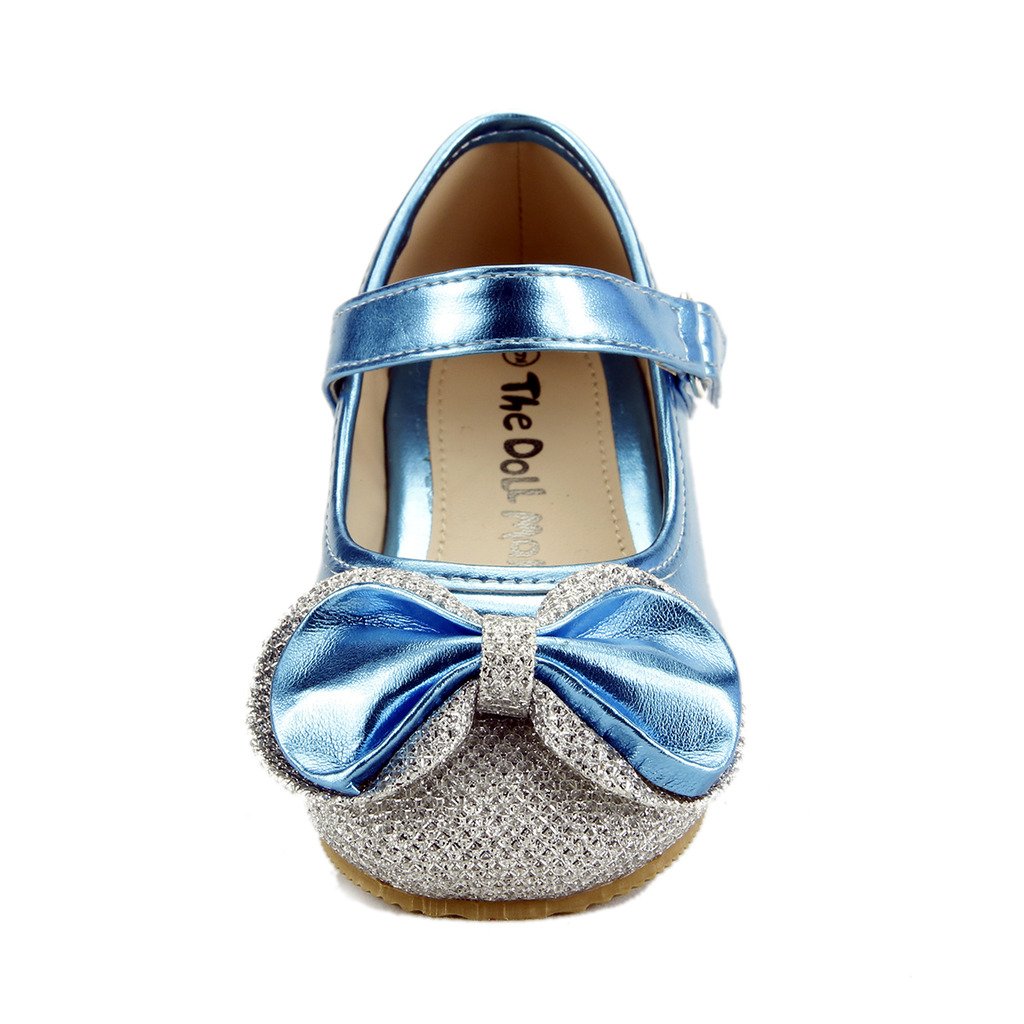 The Doll Maker Gold Sparkle Mary Jane Shoes - Elegant Glitter Flats for Women & Girls | Perfect for Weddings, Parties & Special Occasions