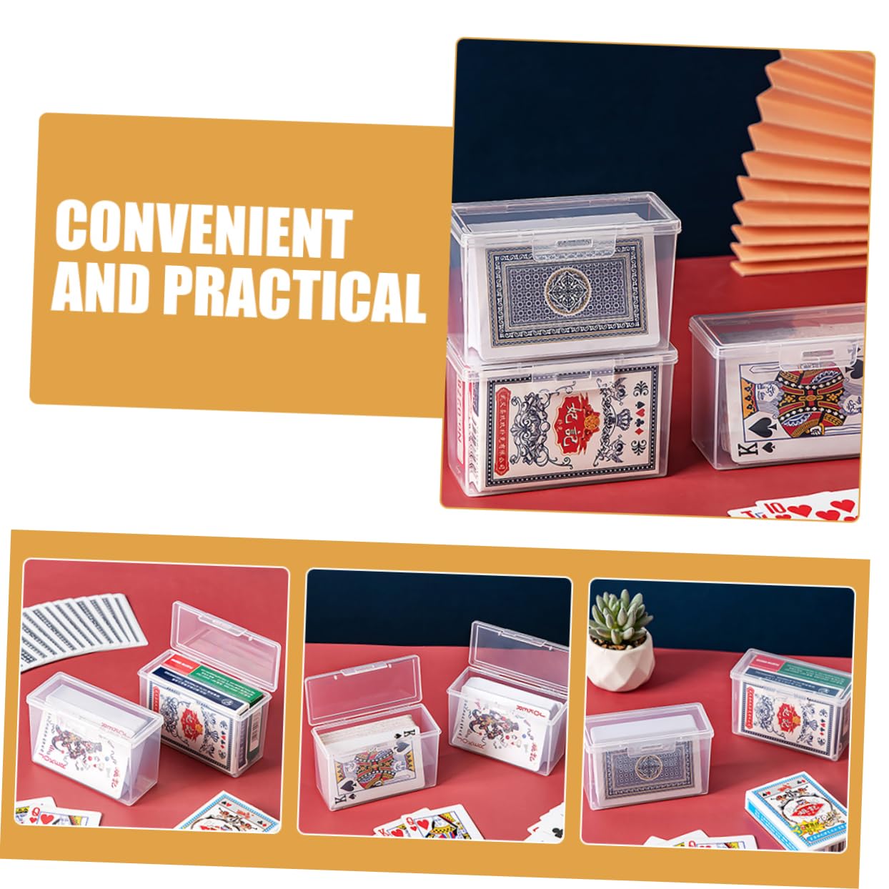 Elegant Card Storage Box Set of 2 - Premium Card Organizer for Home & Office Desktop - Perfect for Collectible Cards, Business Cards, and Greeting Cards Storage - Ideal for Organizing Trading Cards, Photos, and Important Documents
