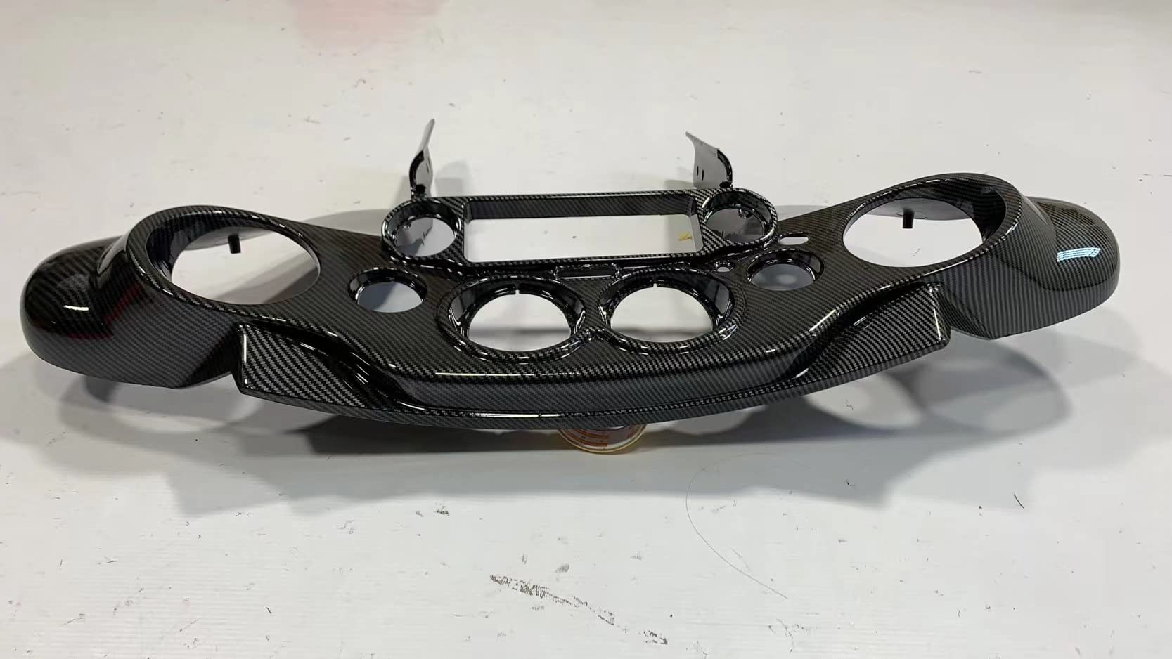 ZXMOTO Carbon Fiber Look Front Inner Speedometer Cowl Fairing for Harley Davidson 1996-2013 Models - Motorcycle Windshield Protection & Custom Styling Upgrade