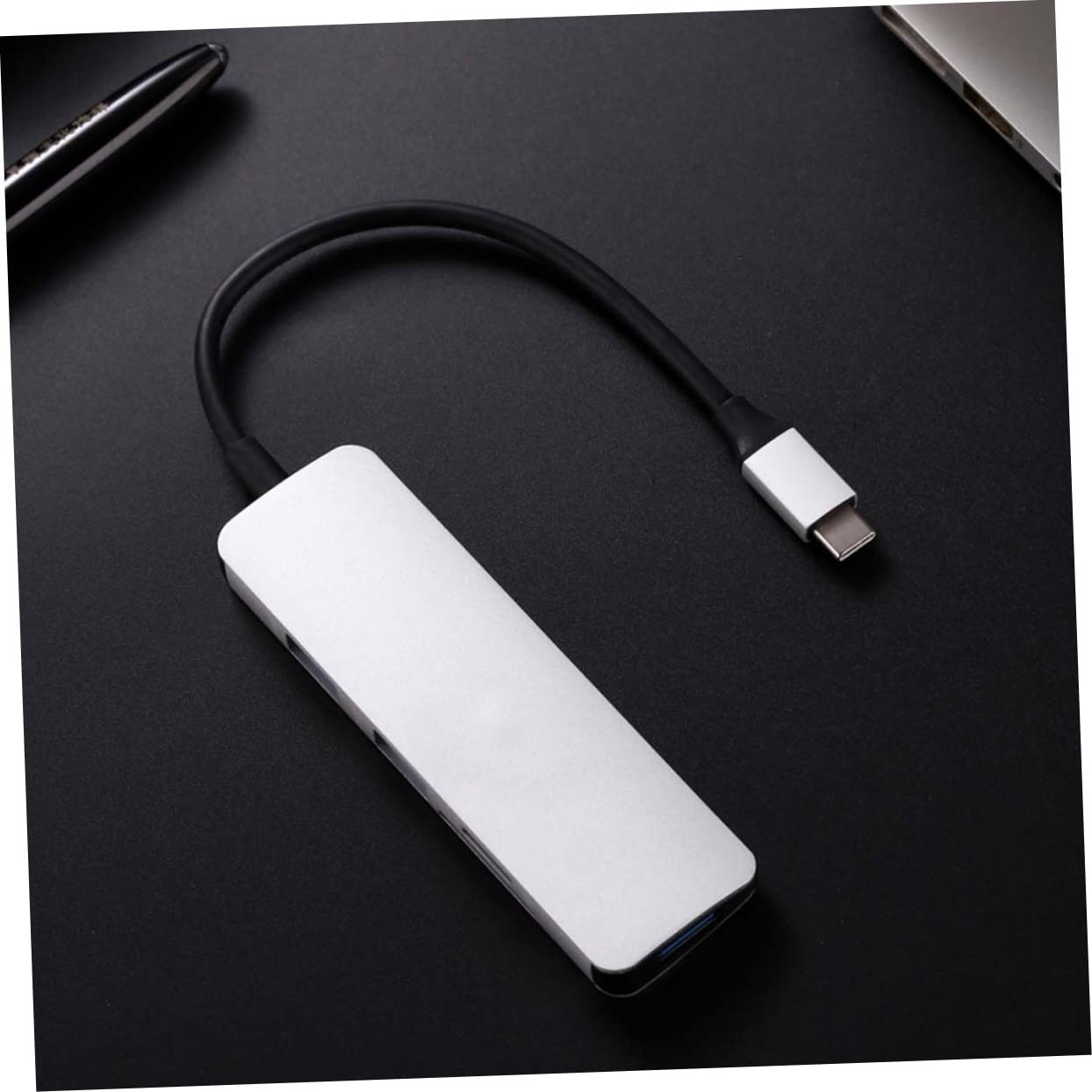 OSALADI 2-Pack USB C Hub Adapter with 5-in-1 Multi-Port (USB-C, USB-A, Ethernet, HDMI, SD/TF Card Reader) for MacBook Pro/Air, Dell, HP Laptops - Portable USB Hub for Work, Travel & Home Office