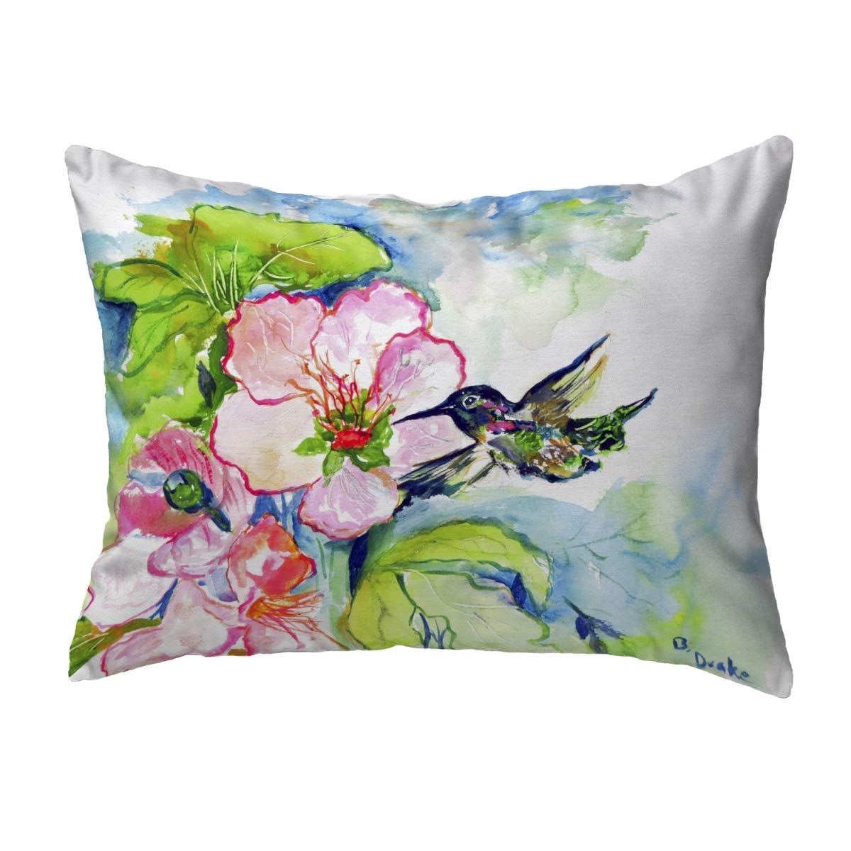 Betsy Drake KS437 Decorative Throw Pillow 11x14 Inches - Multi-Color Cushion for Sofa, Bed, Living Room & Home Decor