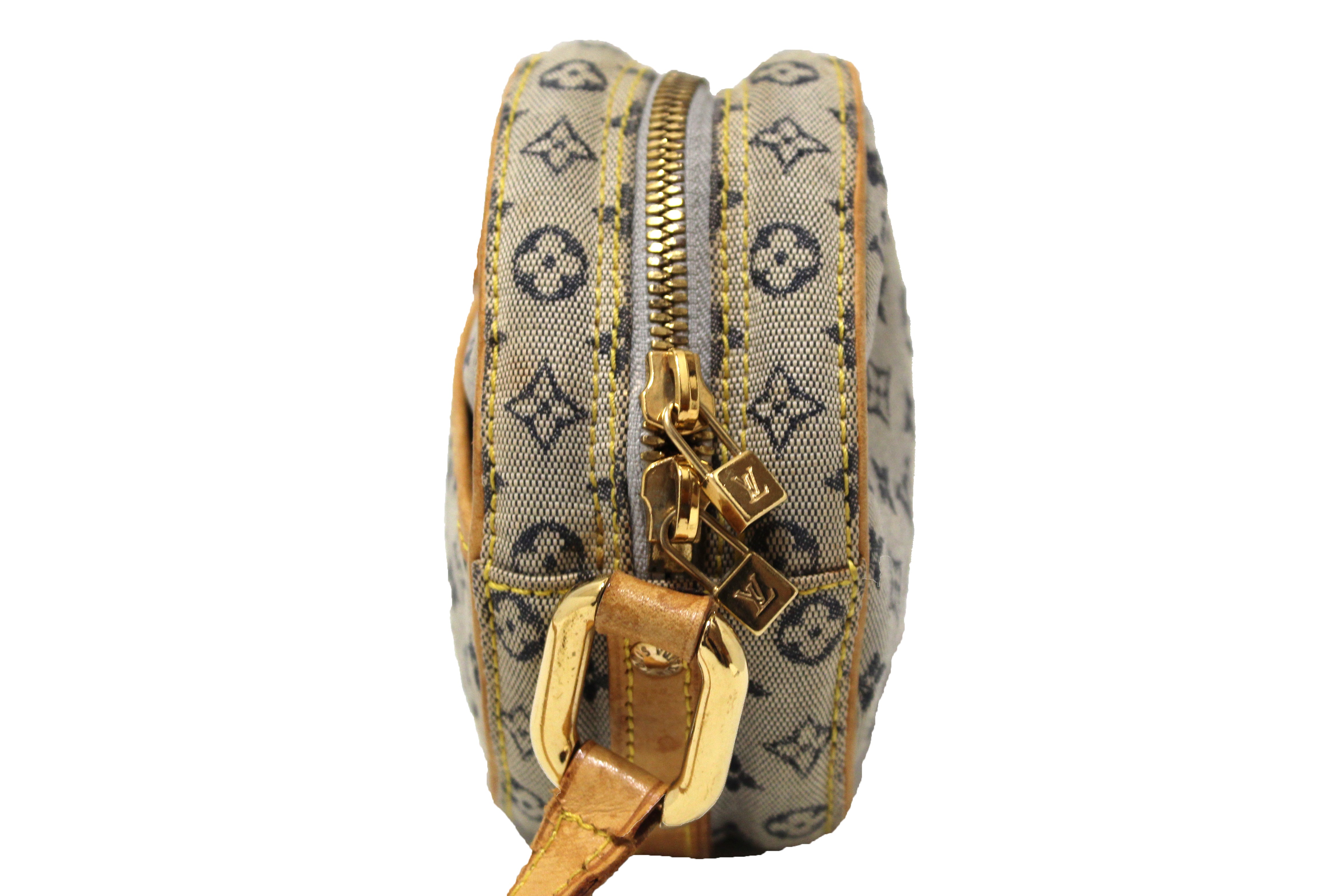 Authentic Louis Vuitton Blue Monogram Mini Lin Jeanne Messenger Bag - Luxury Crossbody Purse for Women, Perfect for Work, Travel & Everyday Use