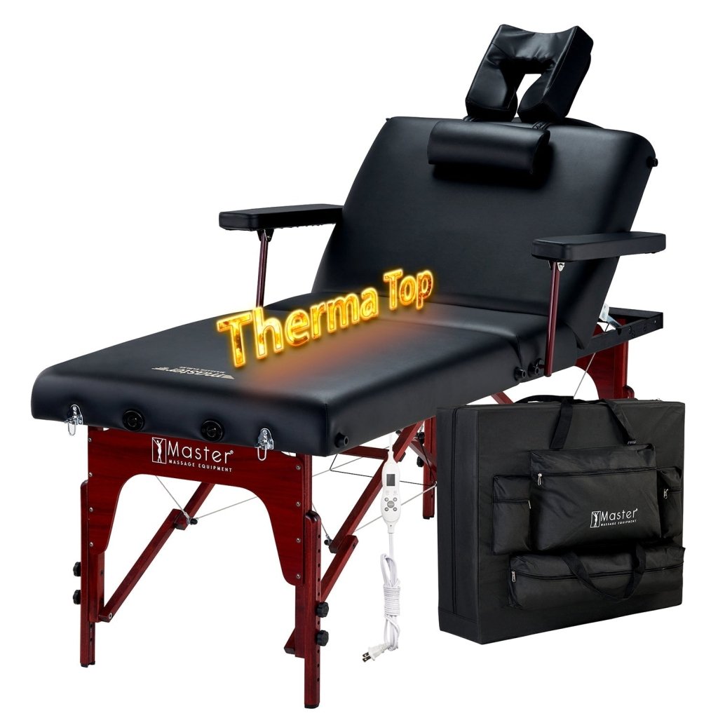 31'' Montclair Portable Massage Table with Memory Foam Layer - Professional Shiatsu & Reiki Massage Table Set for Home, Spa, and Therapy Use
