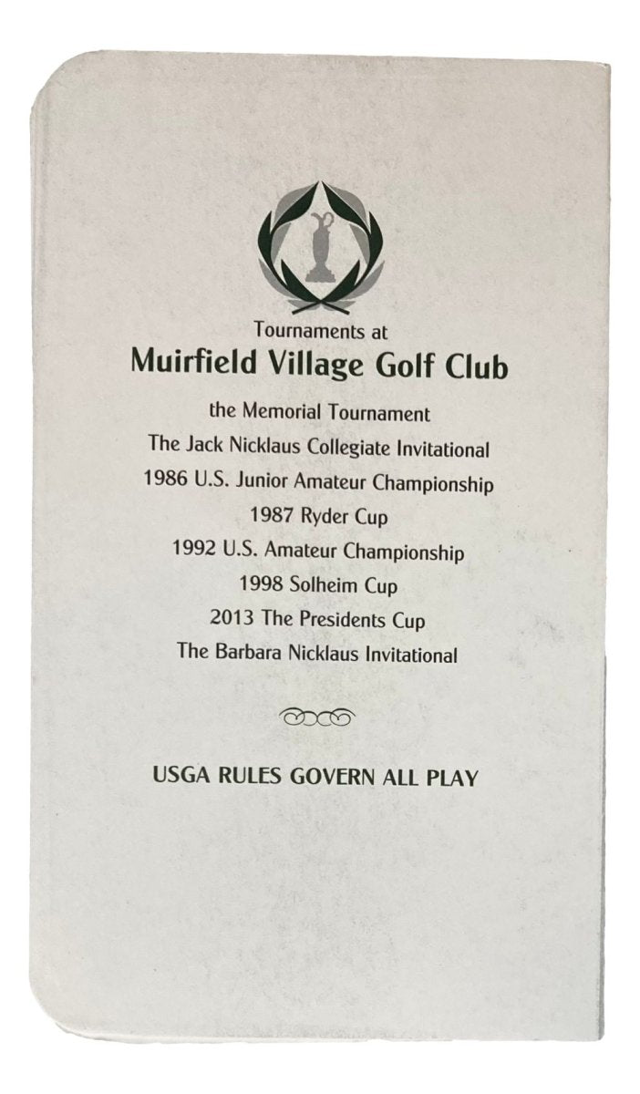 Patrick Cantlay Autographed Muirfield Village Golf Club Scorecard - JSA Certified - Collectible Golf Memorabilia for Fans & Sports Enthusiasts - Perfect for Display in Home, Office, or Man Cave