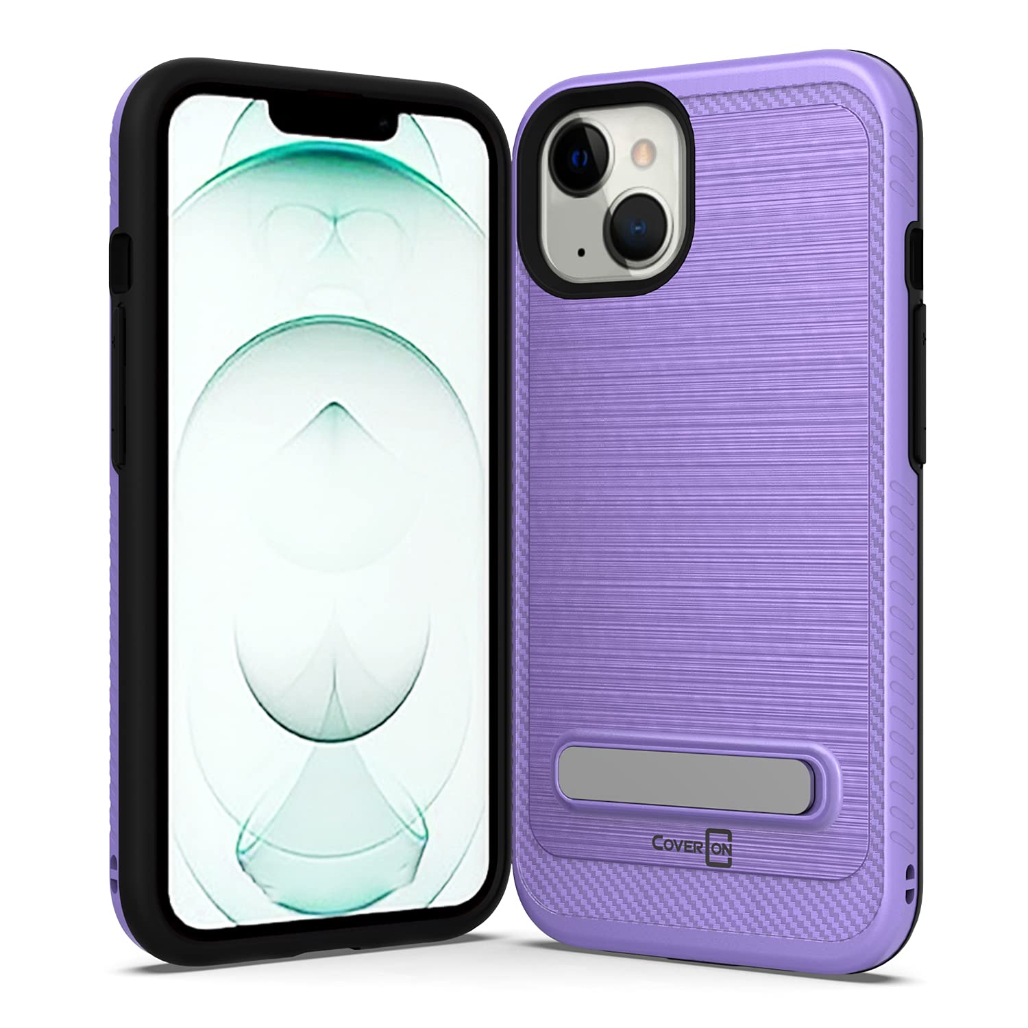 Premium Metal Magnetic Stand Case for Apple iPhone 13 Mini - Shockproof Rugged Protective Cover (Purple) | Perfect for Work, Travel & Outdoor Adventures