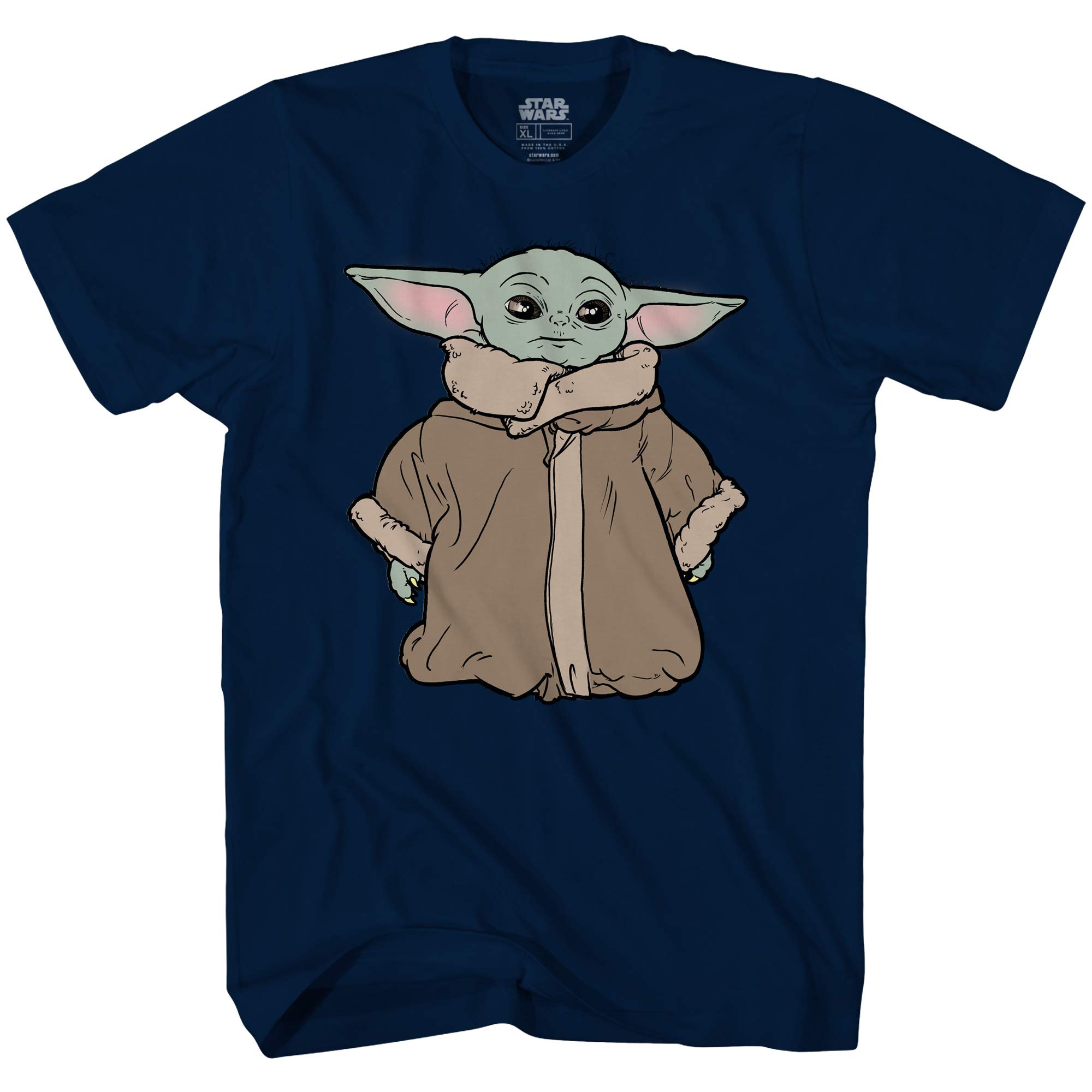 Star Wars Boys Classic T-Shirt - Baby Yoda, Darth Vader, C3PO & Storm Trooper Design | Cool Graphic Tee for Kids | Perfect for Cosplay, Birthday Parties & Star Wars Fans