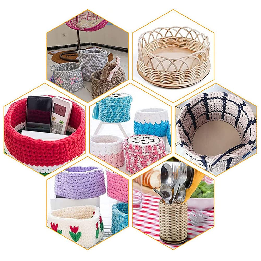 4PCS 6 Inch Round Wooden Crochet Bag Base - DIY Basket Weaving Supplies for Handmade Shoulder Bags, Purses & Storage Baskets - Perfect for Home Decor, Craft Projects & Gift Making