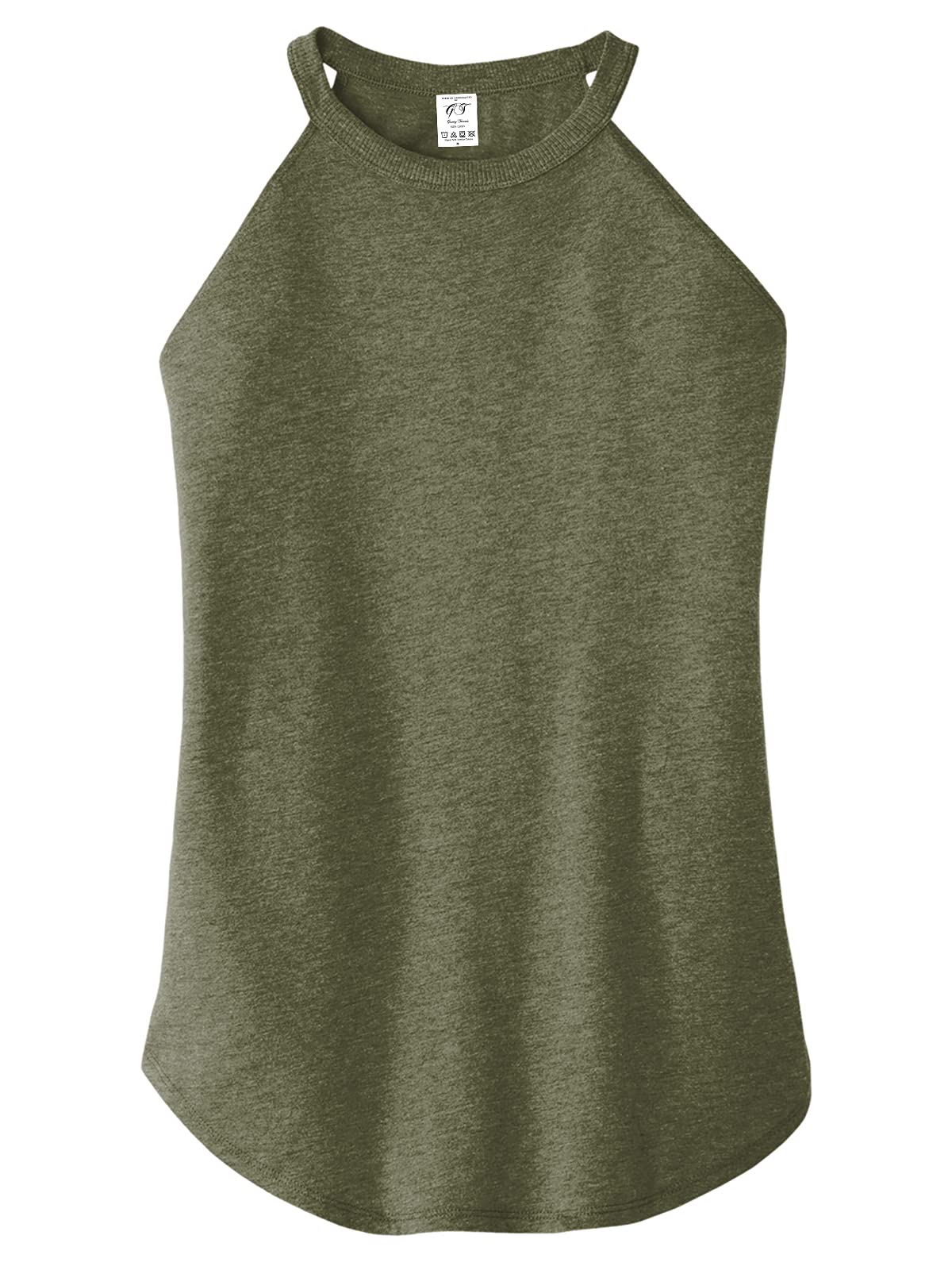 Gravity Threads Women's Rocker Halter Tank Top - Sexy Sleeveless V-Neck Cami for Concerts, Parties & Summer Outfits