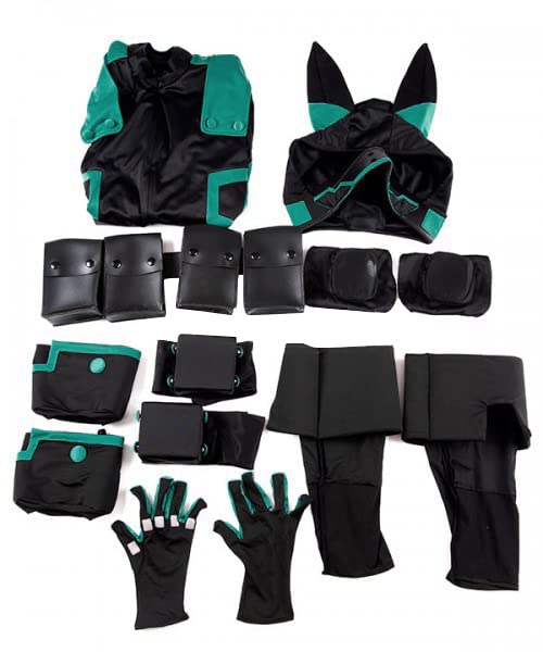 BNHA Hero Cosplay Costume for Men - Black Anime Battle Suit | My Hero Academia Halloween Outfit | Perfect for Conventions, Cosplay Events & Halloween Parties