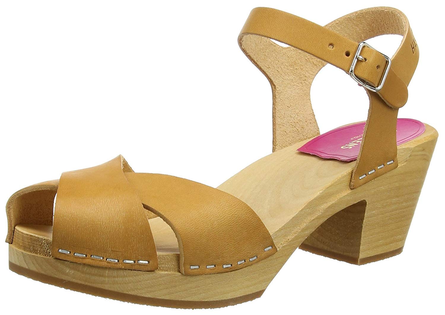 Swedish Hasbeens Women's Mirja Clogs - Comfortable Wooden Platform Sandals for Women | Perfect for Summer Outfits, Beach Vacations & Boho Fashion