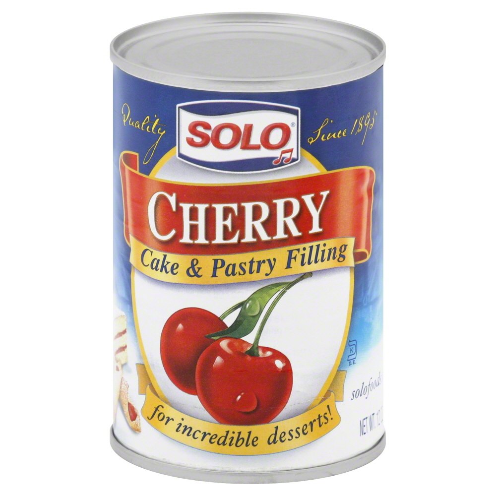 Organic Solo Filling Cherries 12oz (340g) - Sweet Pitted Maraschino Cherries for Cocktails, Desserts & Baking - Perfect for Shirley Temple Drinks, Ice Cream Toppings & Cake Decorations