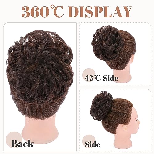 Messy Bun Hair Piece for Women - Synthetic Hair Extensions for Quick & Easy Updos - Perfect for Weddings, Parties & Everyday Styling