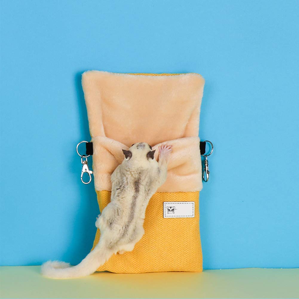 La La Pet® Small Pet Hanging Bed - Heated Warm Compartment Hammock for Hamsters, Rats, Sugar Gliders, Squirrels & Ferrets - Cozy Nest Hideout Cave for Sleeping & Relaxing - Perfect for Small Animal Cages, Terrariums & Indoor Pet Habitats
