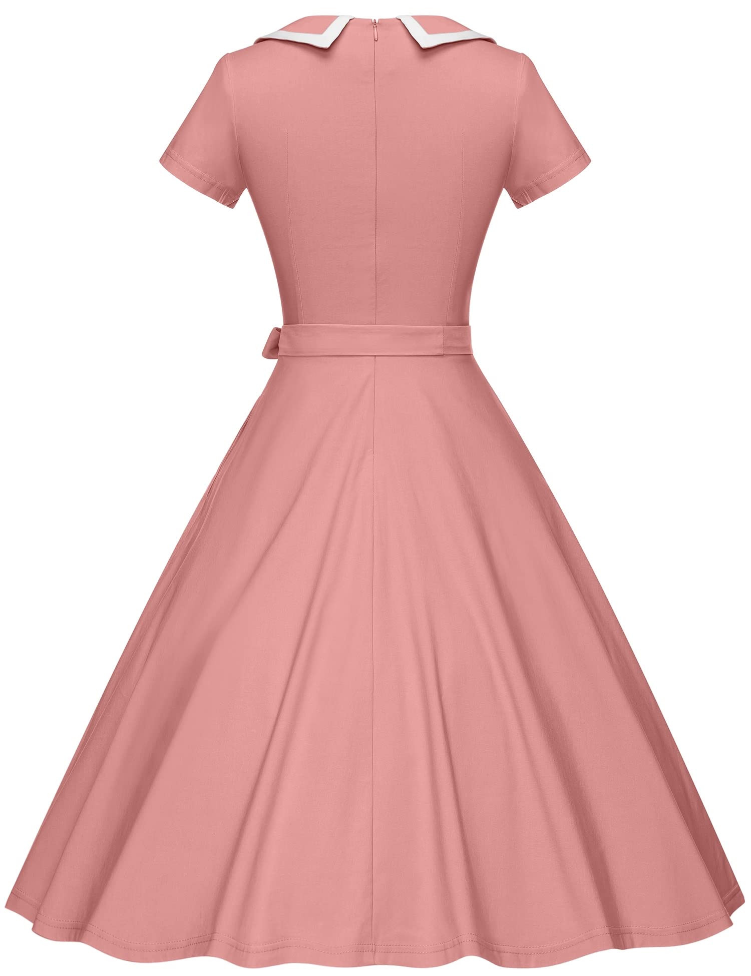 Vintage 1950s Swing Dresses for Women - Stretchy Retro A-Line Dress with Pockets | Perfect for Cocktail Parties, Date Nights & Vintage Fashion Lovers