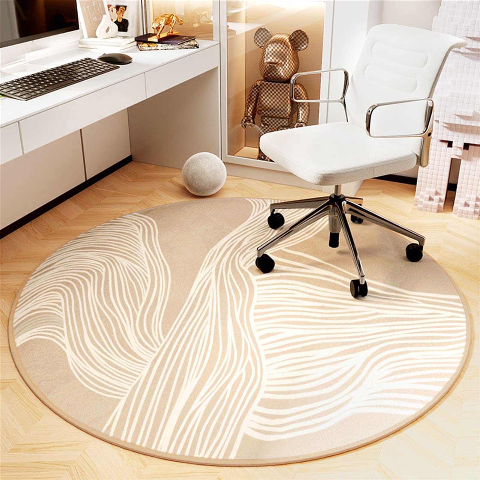 Round Office Chair Mat for Hardwood Floors - 56