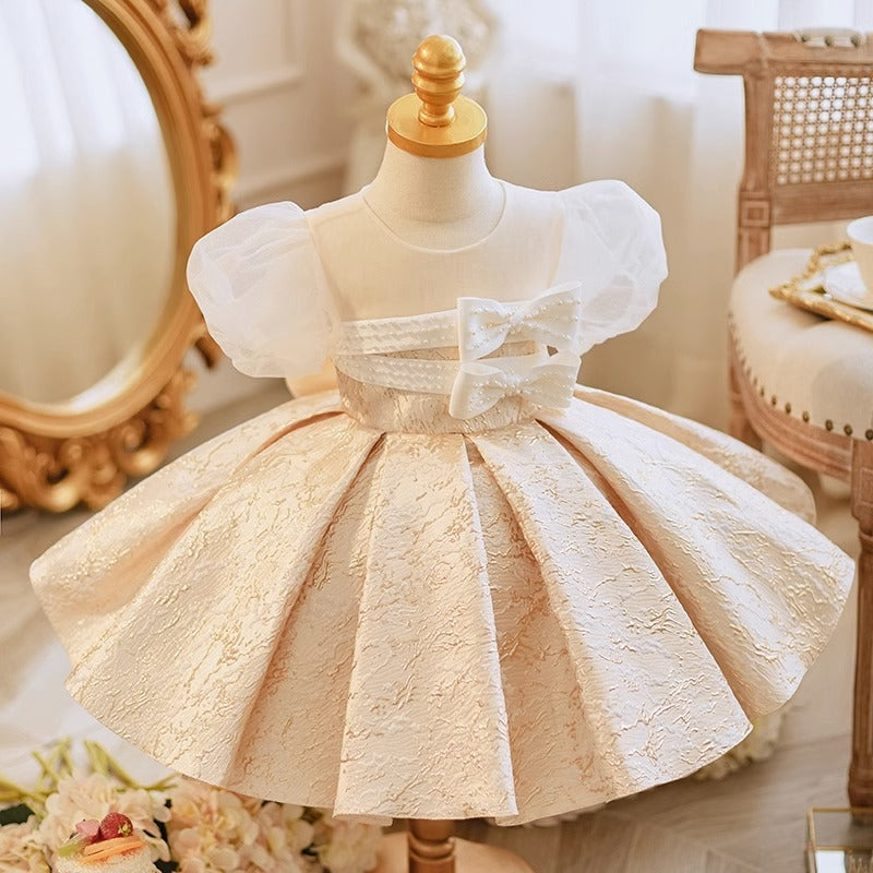 Flower Girl Dress for Birthday Wedding Party - Bowknot Princess Gown for Special Occasions | Perfect for Pageants, First Communion & Photo Shoots