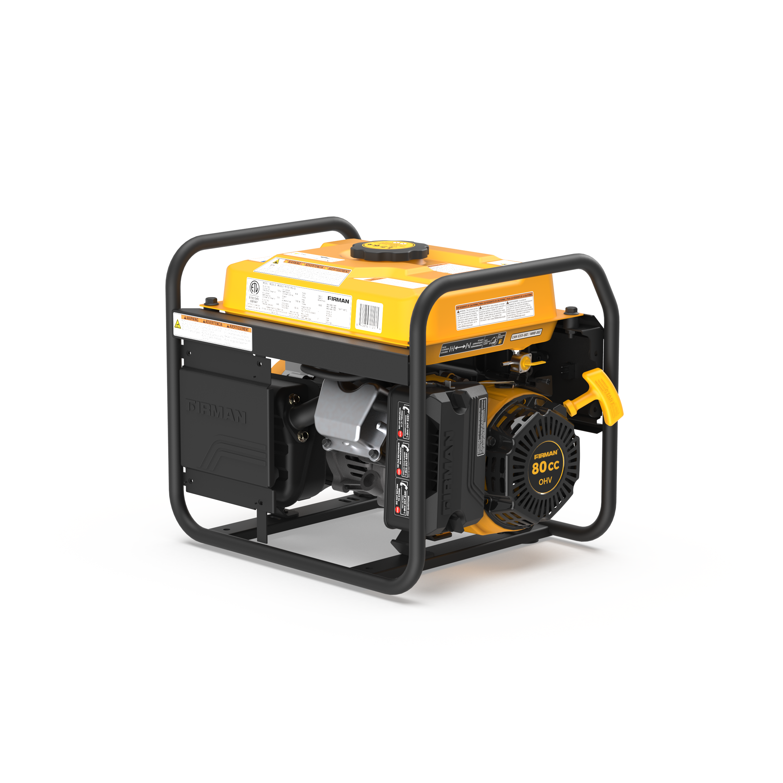 1500W Portable Gas Generator with Recoil Start - Reliable Power for Camping, Emergencies & Outdoor Activities