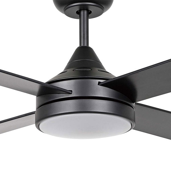 Eglo Stradbroke 52 Inch 132cm DC Ceiling Fan with 20W LED CCT Light - Black | Energy Efficient Quiet Modern Fan for Bedroom, Living Room & Office