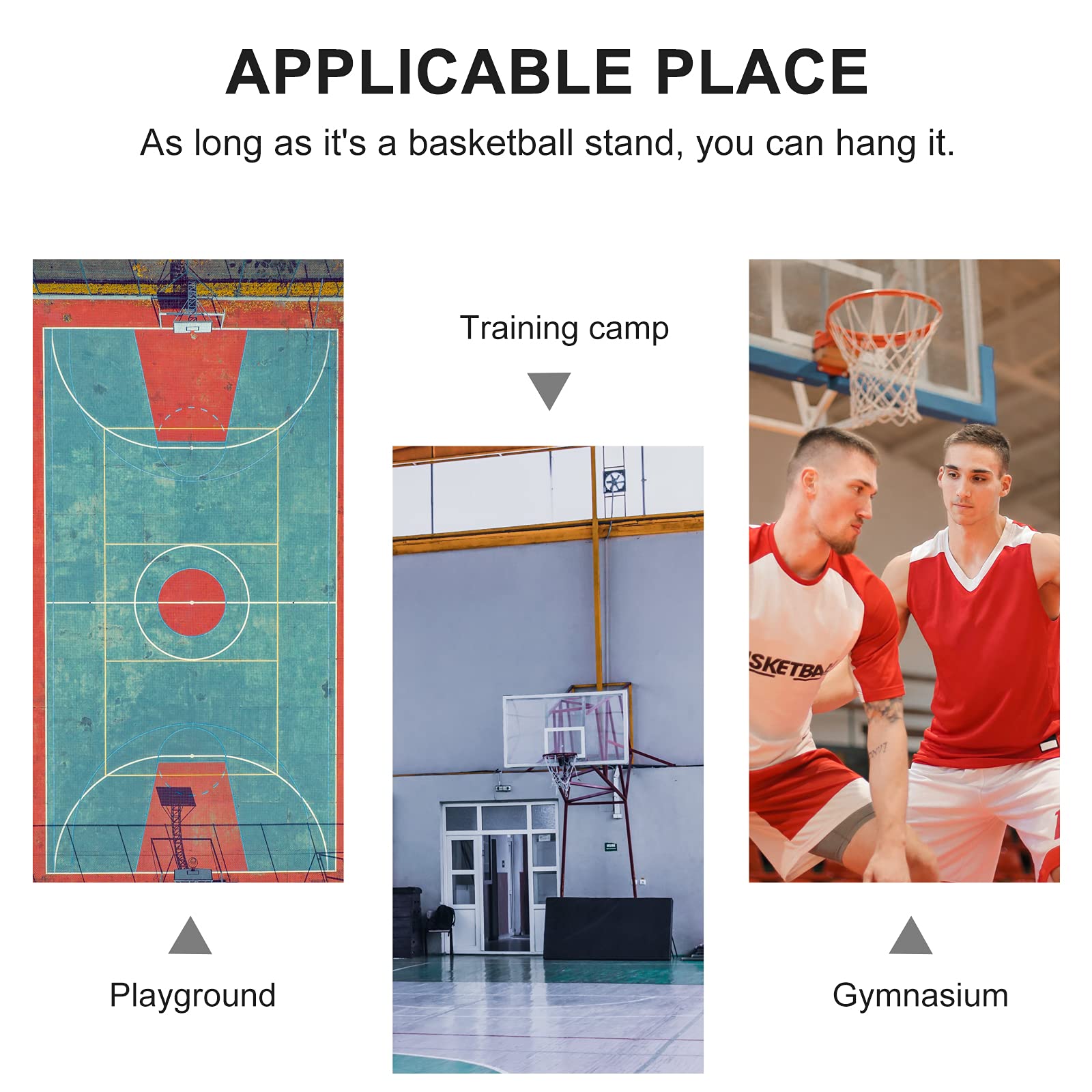 LIOOBO Heavy-Duty Iron Chain Basketball Net - Professional Standard Replacement for Basketball Goals | Perfect for Outdoor Courts, Driveway Hoops & Gym Use
