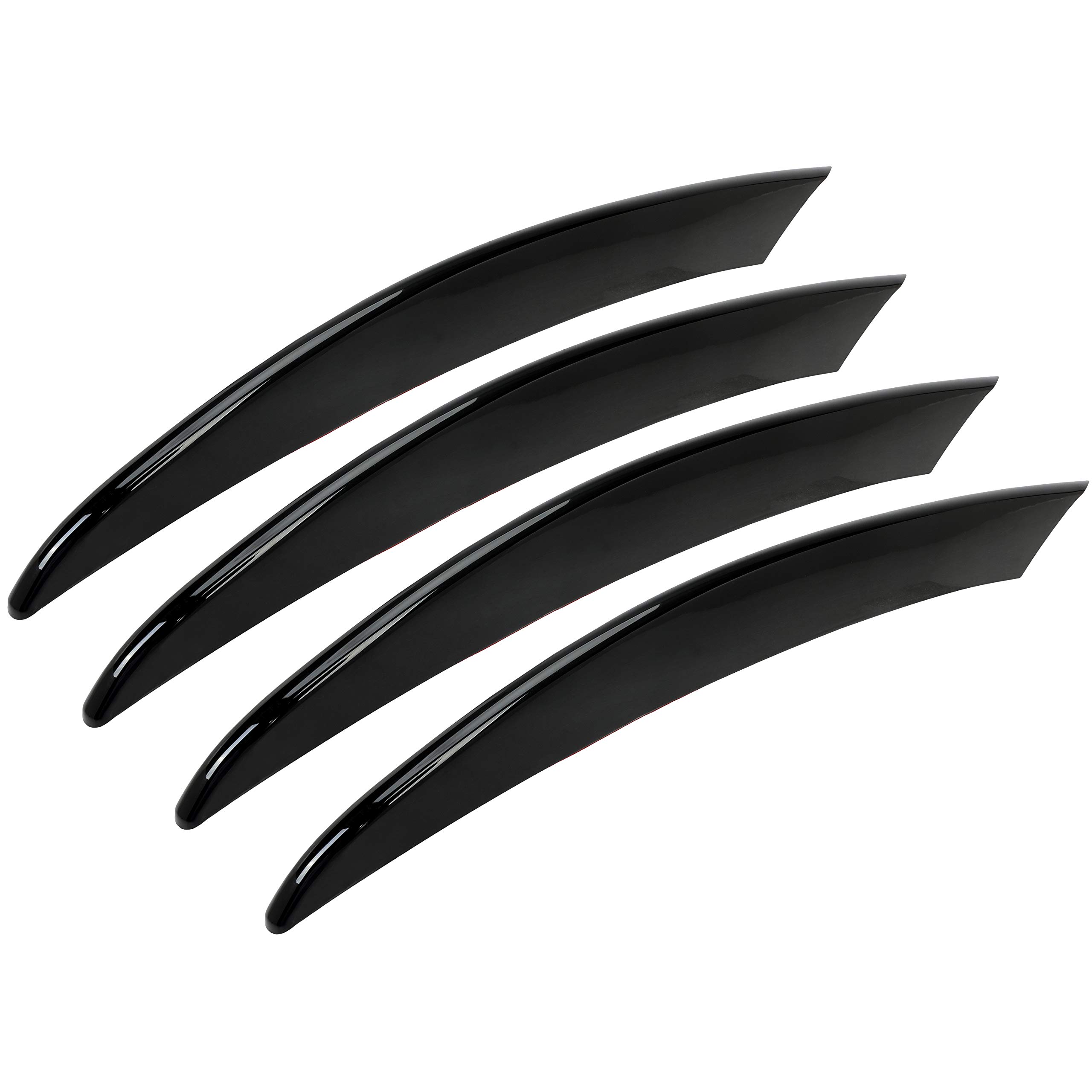 HECASA Black Fog Light Grill Air Vent Cover Trim Strips for 2014-2021 Mercedes-Benz C Class W205 C200L C180L - Front Bumper Plastic Decorative Grille Accessory (Perfect for Car Customization & Style Upgrade)