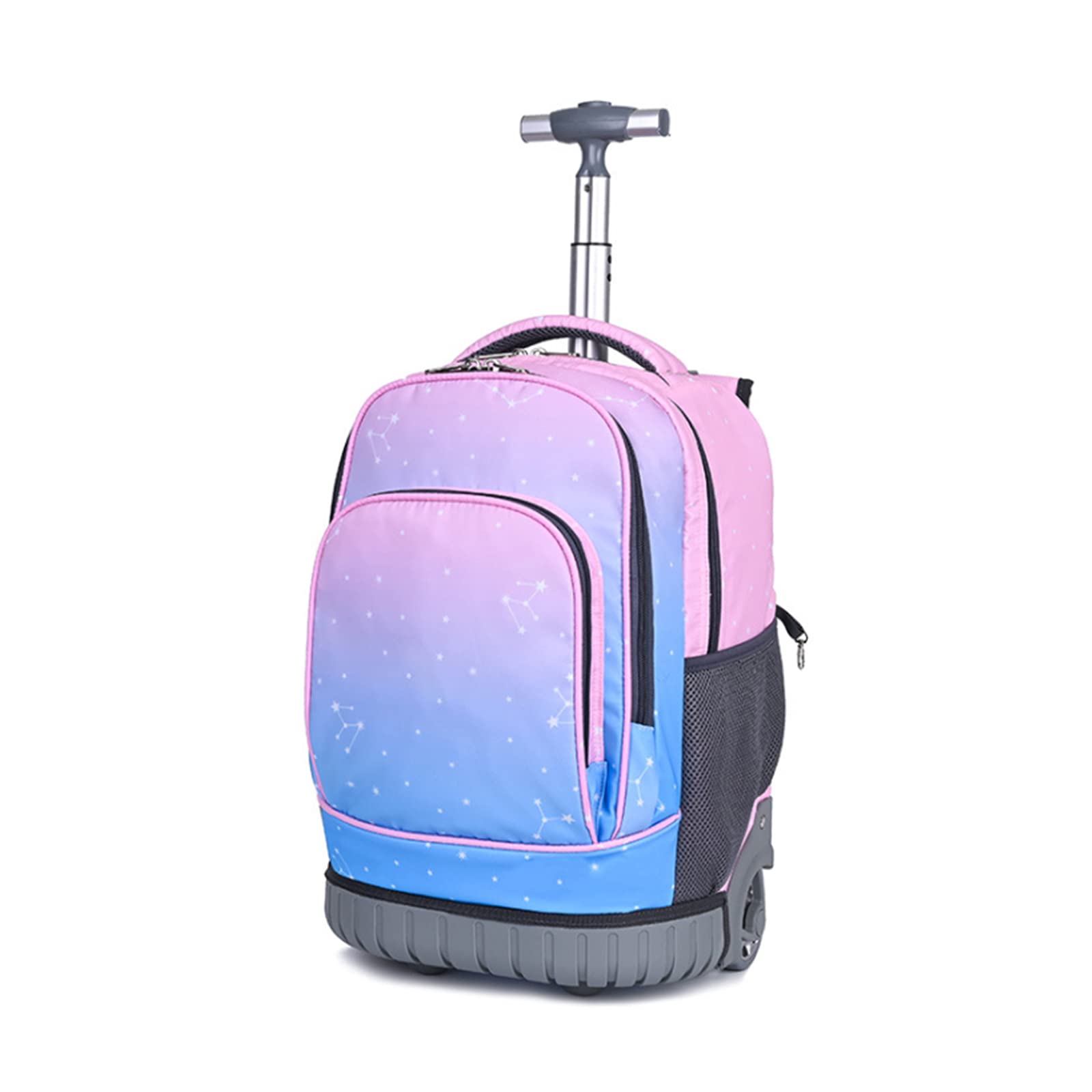 Wheeled Rolling Backpack with Telescopic Handle - Durable School Backpack on Wheels for College Students, Laptop Travel Carry-On, Perfect for Commuting, Campus Use & Airplane Trips
