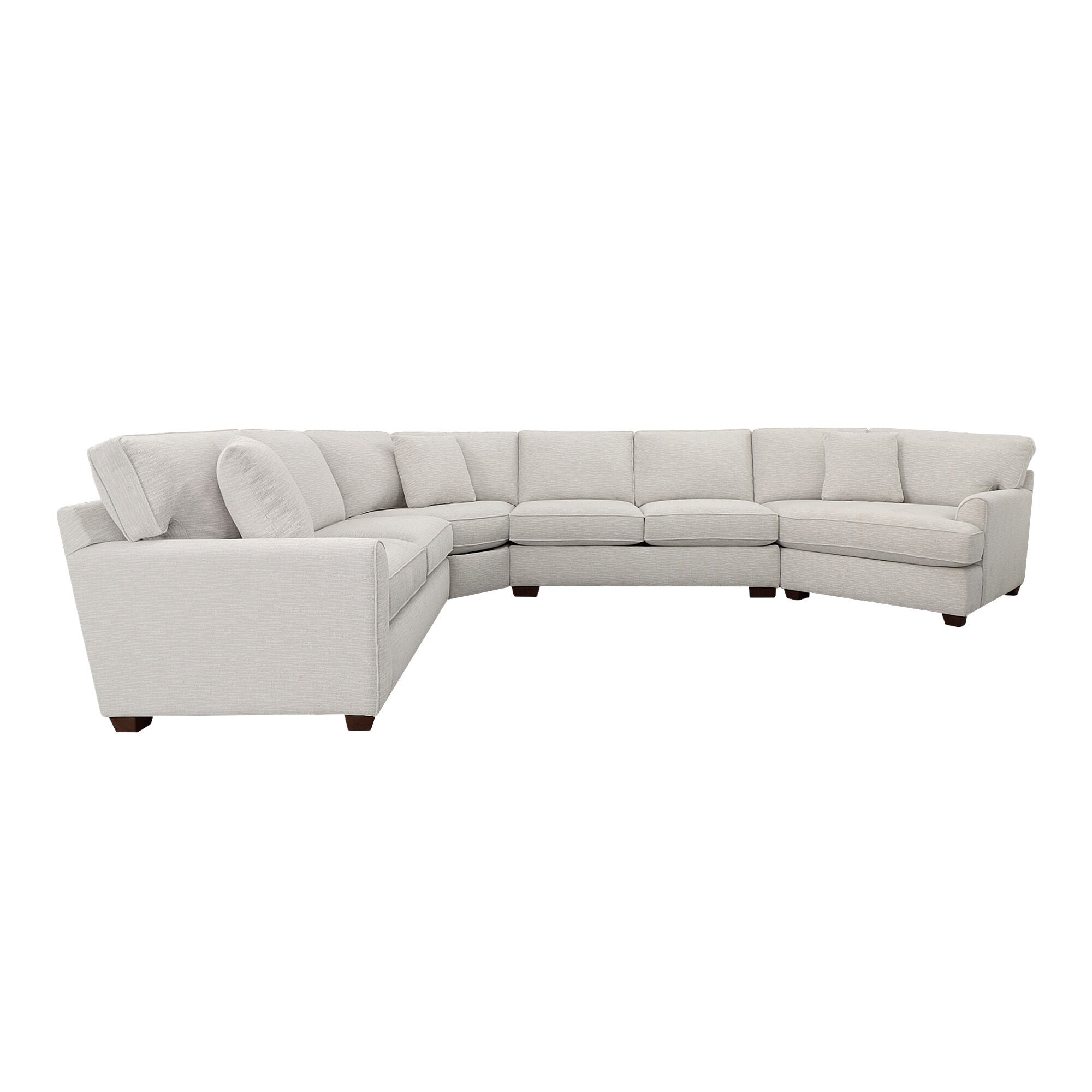 4-Piece Right Cuddler Wedge Sectional Sofa Set - Modern L-Shaped Living Room Furniture for Small Spaces | Perfect for Apartments, Condos & Cozy Family Gatherings