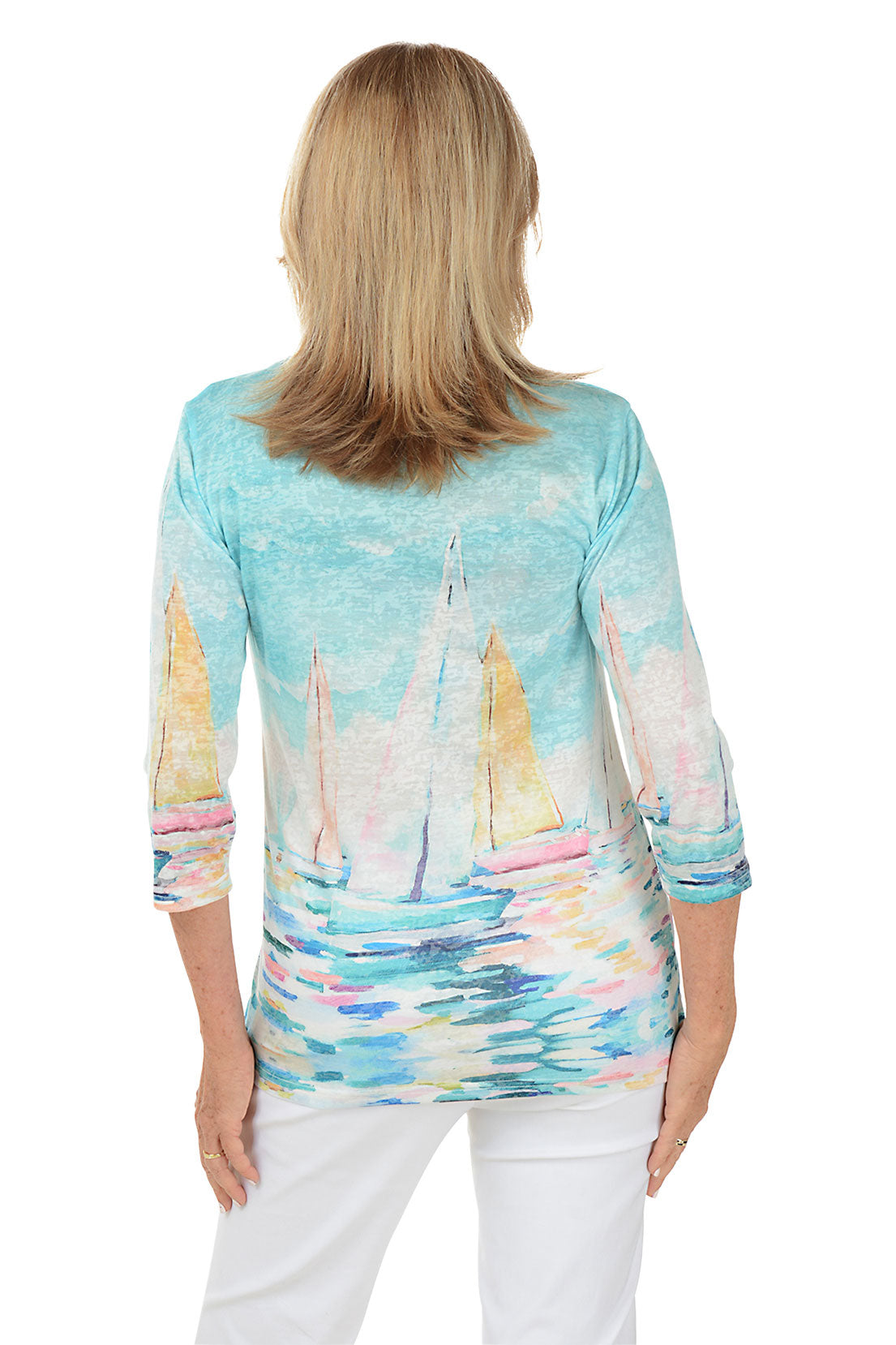 Regatta Jeweled Knit Top for Women - Elegant Beaded Blouse with Rhinestone Details | Perfect for Parties, Date Nights & Special Occasions
