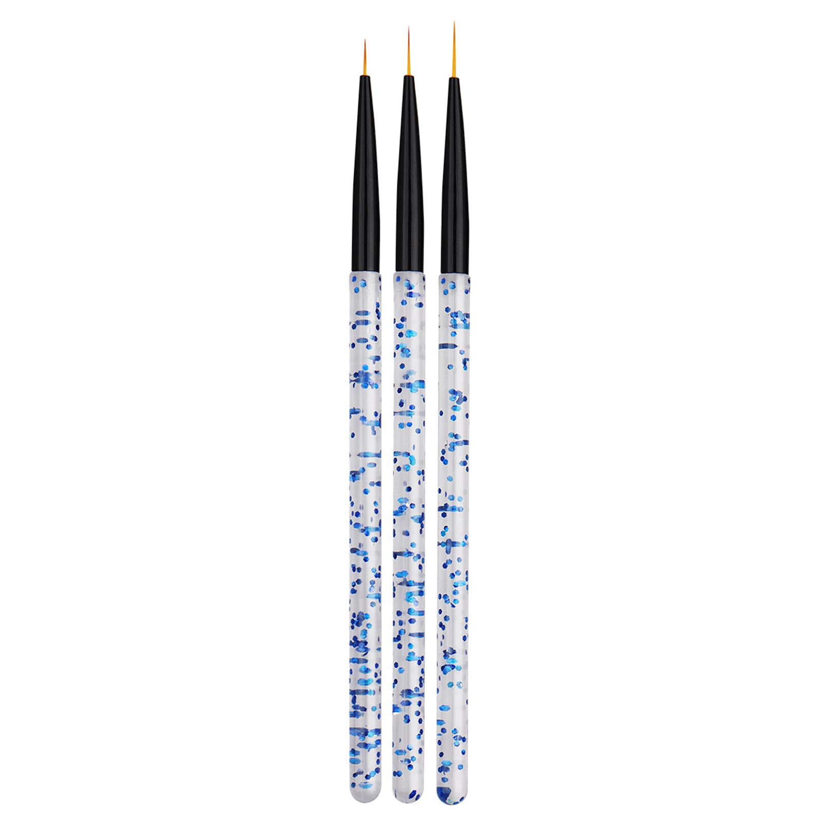 3Pcs Nail Art Liner Brushes Set - Professional Nail Gel Polish Painting & Dotting Tools for Manicure, Nail Design & Art - Perfect for Salon, Home DIY & Nail Art Enthusiasts
