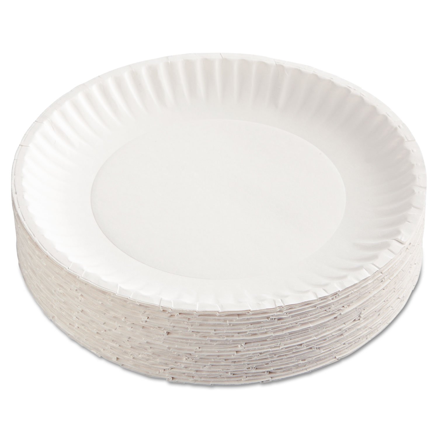 AJM Packaging 9 Inch White Paper Plates - 100 Count Pack | Disposable Dinner Plates for Parties, Picnics & BBQs | Eco-Friendly & Sturdy Disposable Tableware