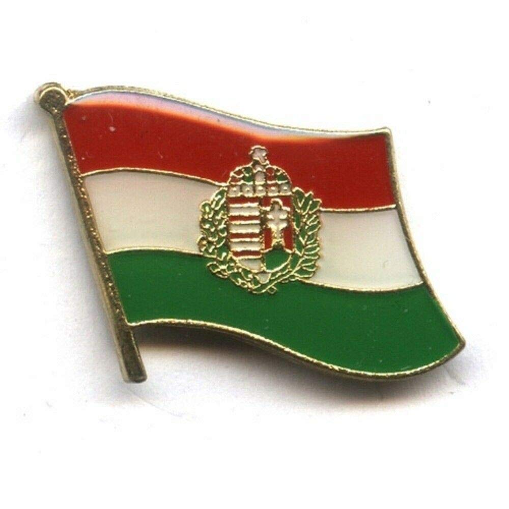 50 Pack Hungary Country Flag Crest Pins - Bike Hat, Cap & Lapel Accessories for Cycling, Sports, Travel & Patriotic Events